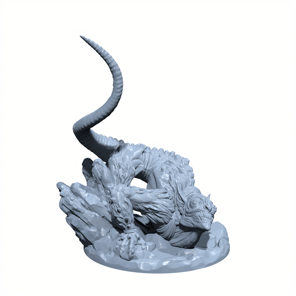 Clawdigger, the Unseen Menace | Tunneler Cat Miniature for Tabletop games like D&D and War Gaming