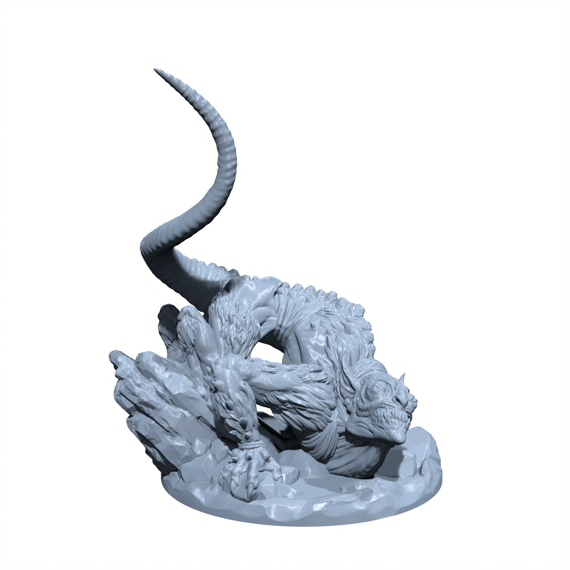 Clawdigger, the Unseen Menace | Tunneler Cat Miniature for Tabletop games like D&D and War Gaming