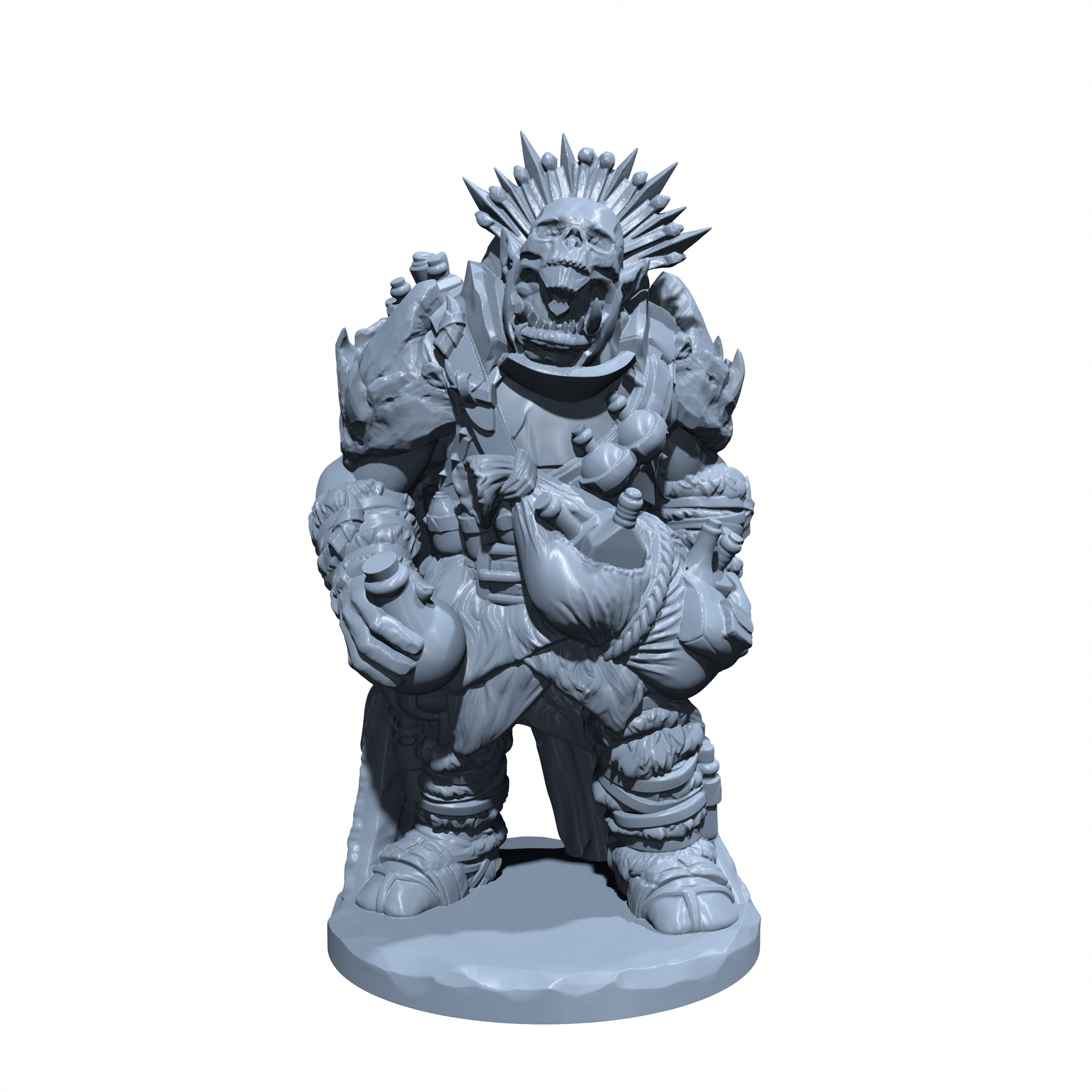 Grimbrew, the Orc Apothecary | Orc Alchemist Miniature for Tabletop games like D&D and War Gaming
