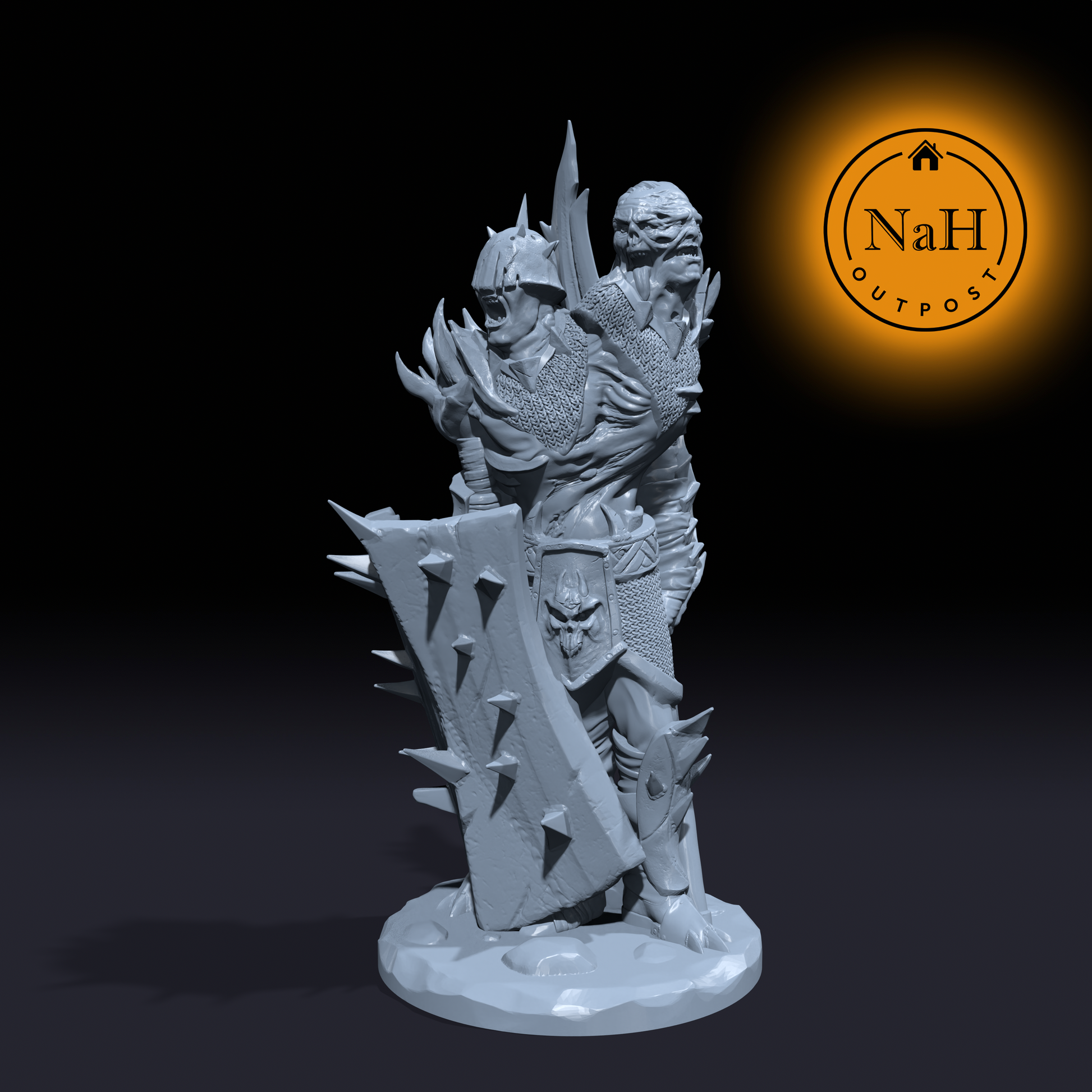 RotFace, the Grave Titan | Twin Fiend | Undead Death Knight Miniature for Tabletop games like D&D and War Gaming