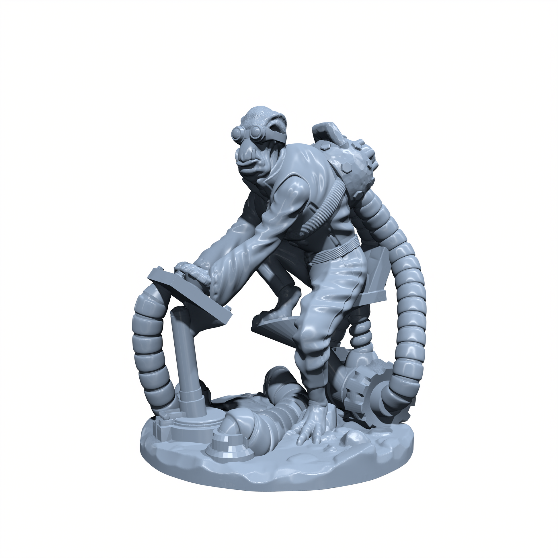 Twisted Artificer | Malformed Dragonborn Miniature for Tabletop games like D&D and War Gaming