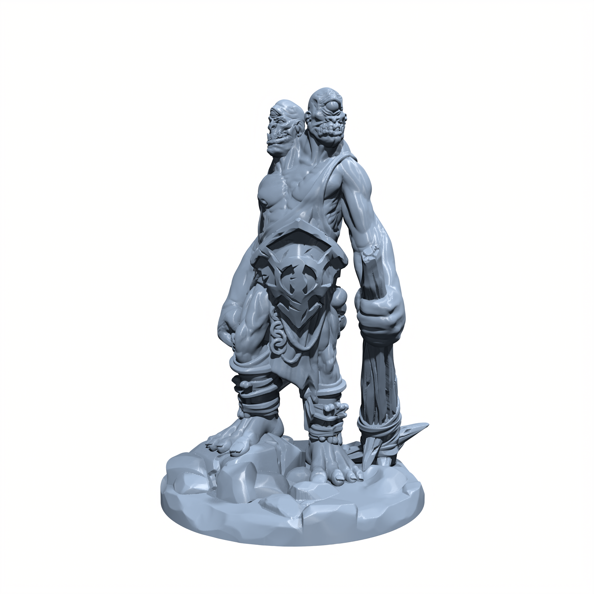 Smashfist and Rockbreaker | Ettin | Two Headed Giant Miniature for Tabletop games like D&D and War Gaming