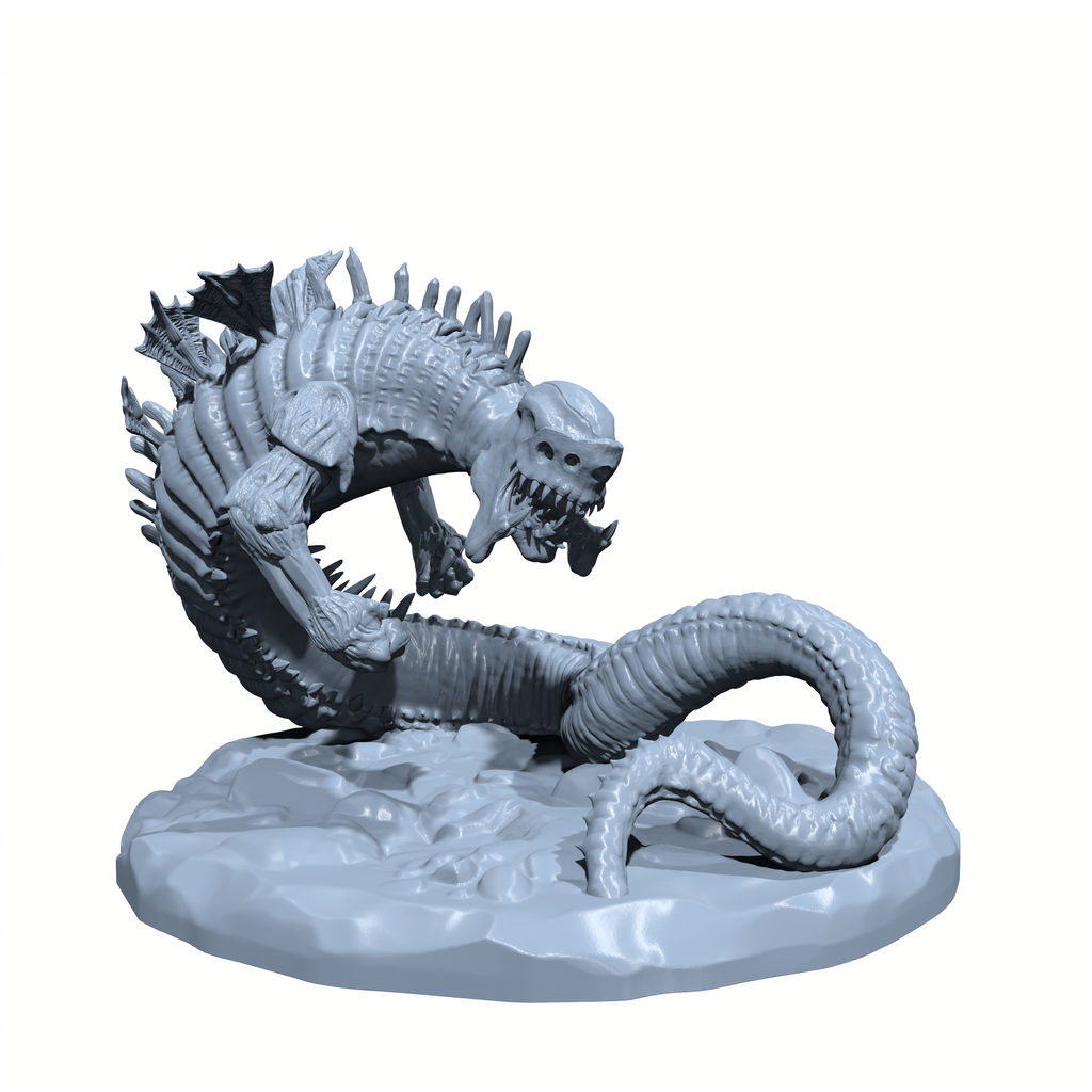 Kelpfiend, the Sunken Terror | Undead Deep Sea Stalker | Corrupted Seahorse Miniature for Tabletop games like D&D 5e and TTRPG  War Gaming