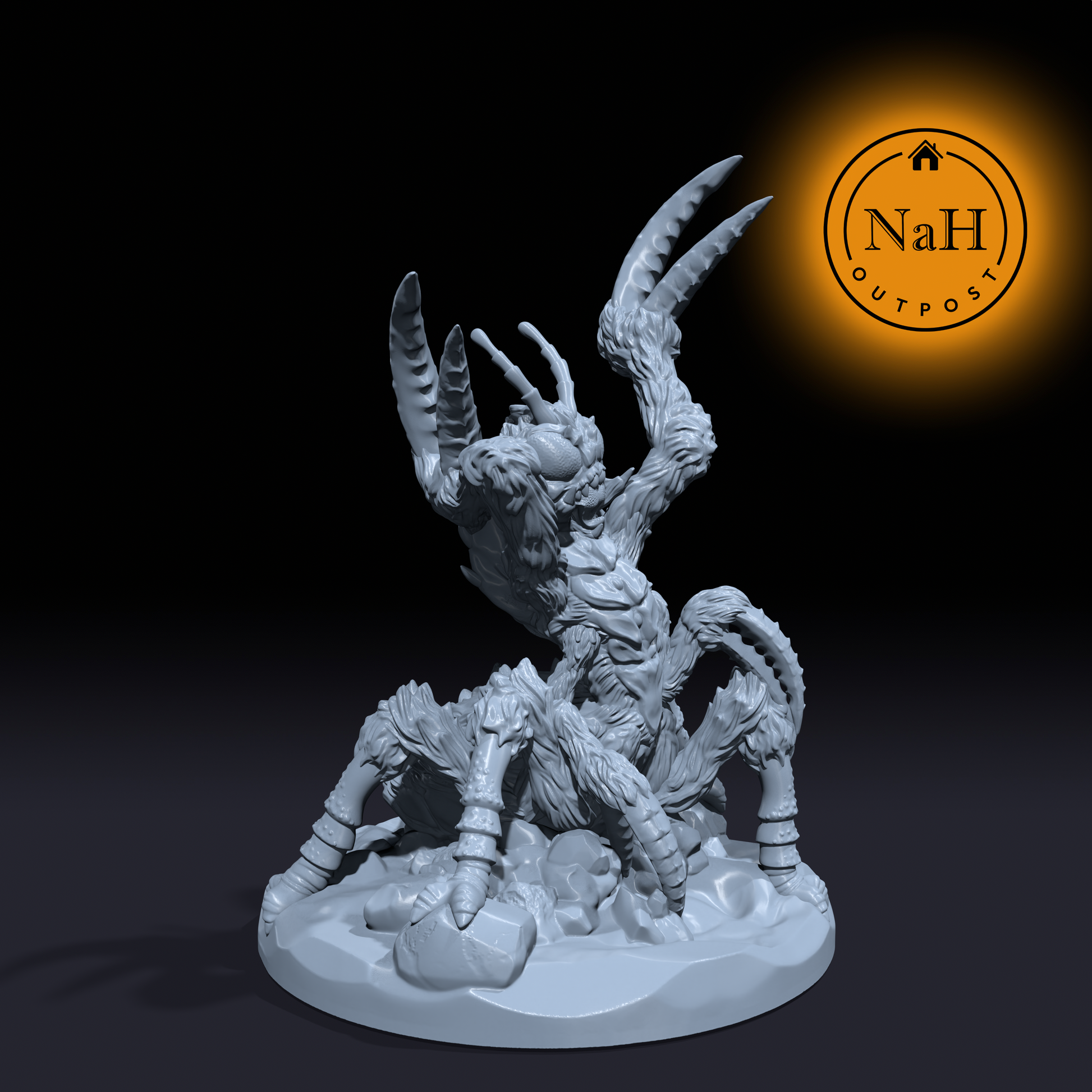 Skitterslice, the Silent Hunter | Giant Mantis | Urscytha Mantis Miniature for Tabletop games like D&D and War Gaming