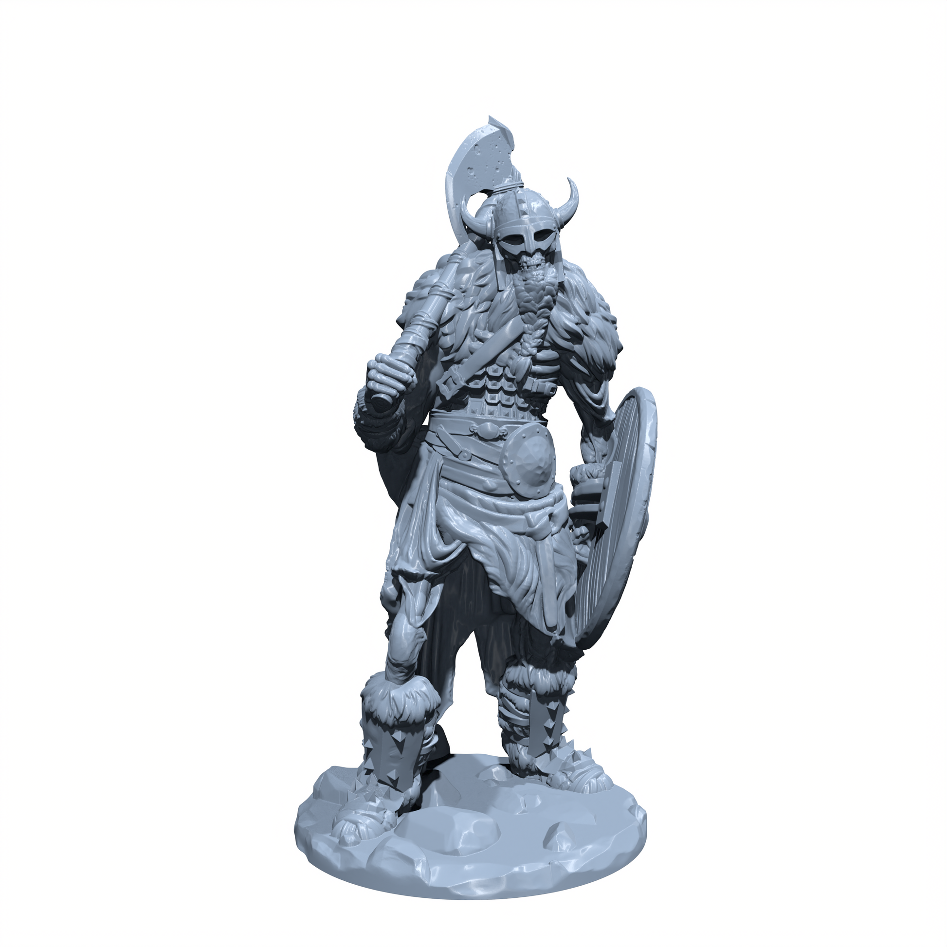 Olaf Skullcleaver, the Unending Fury | Viking Skeleton Miniature for Tabletop games like D&D and War Gaming