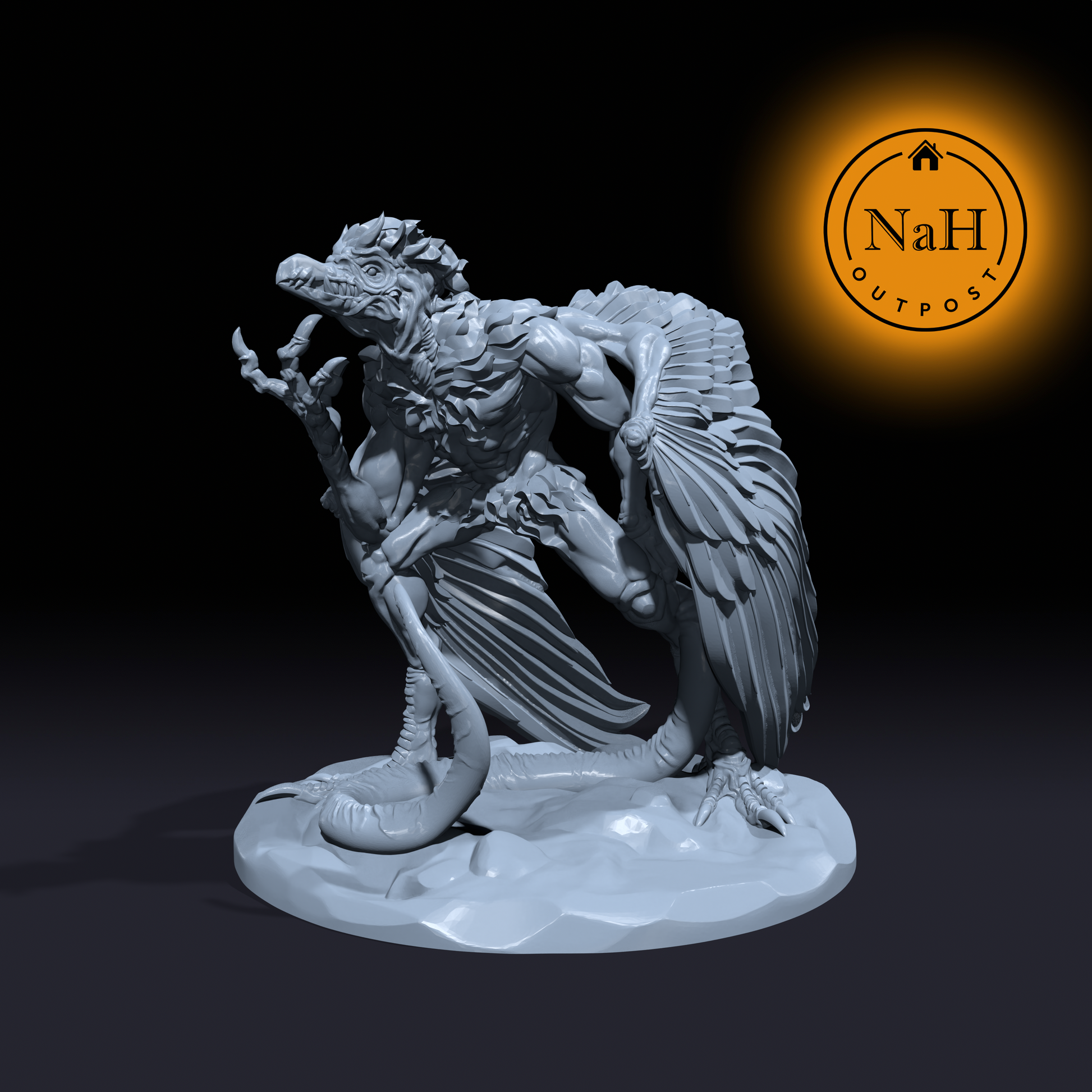 Shriekclaw, the Flesh Render | Vrock | Vulture Fiend Miniature for Tabletop games like D&D and War Gaming