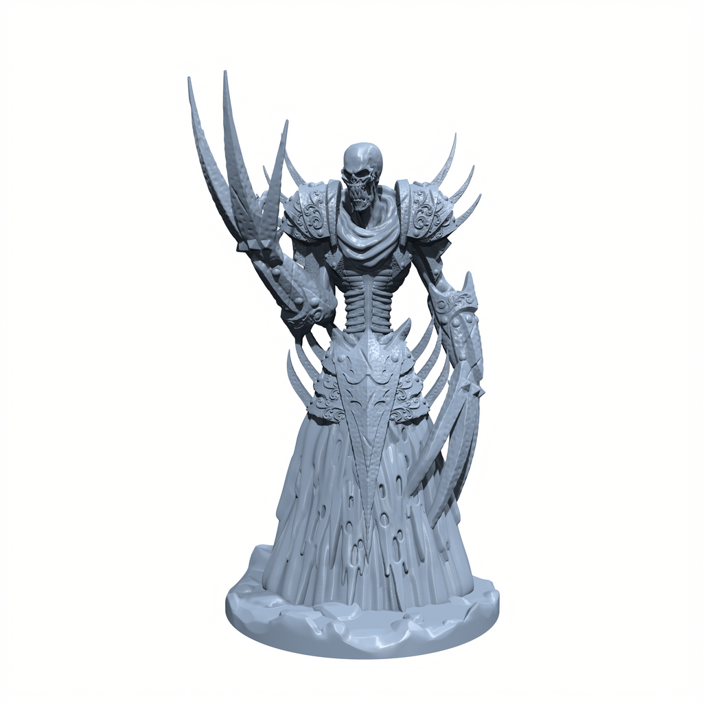 Scissorblade, the Soul Harvester | War Lich | Undead Lord | Bladed Undead Miniature for Tabletop games like D&D 5e and TTRPG  War Gaming
