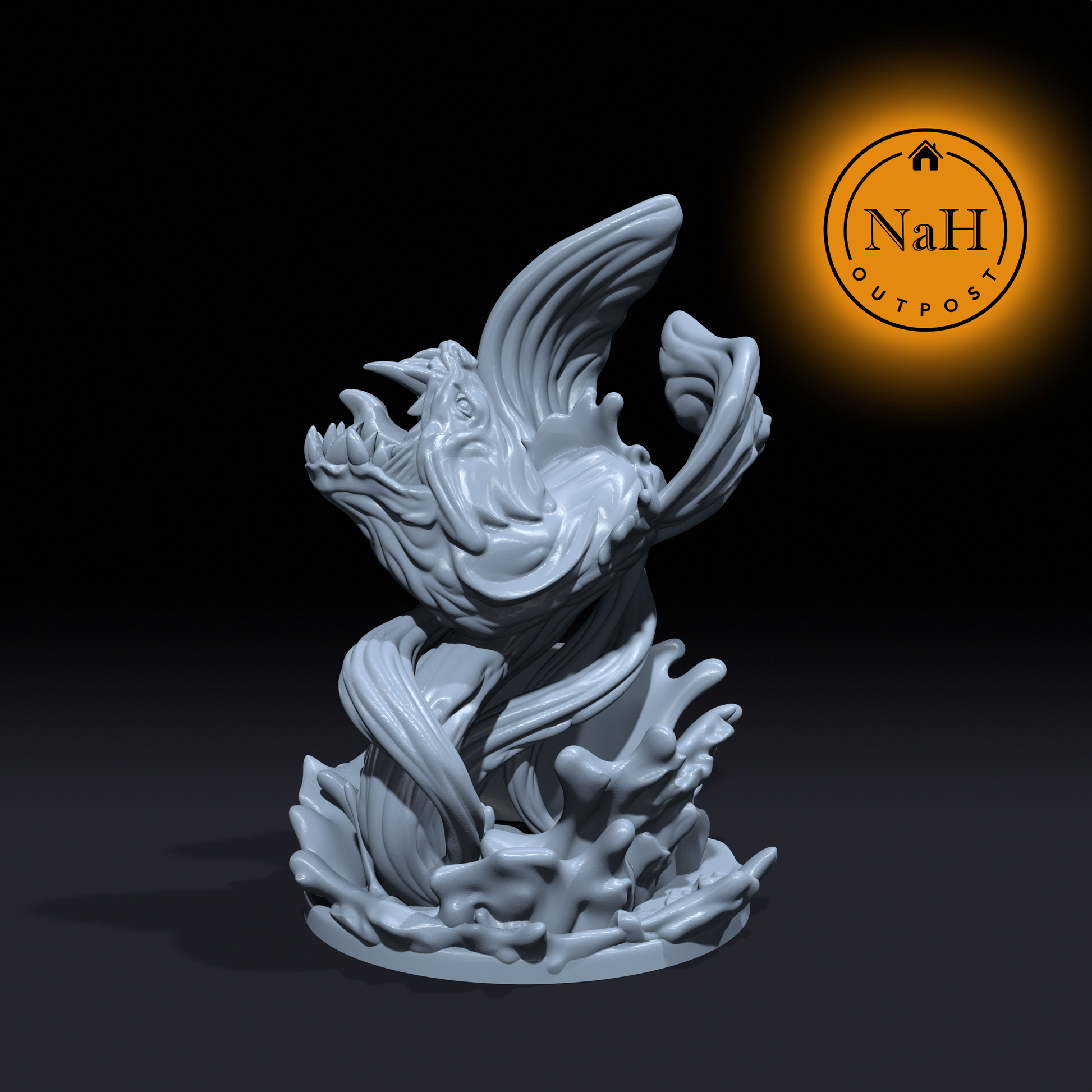 Torrent, the Unbound Wave | Water Elemental Miniature for Tabletop games like D&D and War Gaming