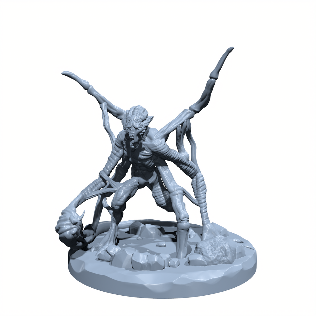Web Weaver, the Many-Armed Menace | Web Golem Miniature for Tabletop games like D&D and War Gaming