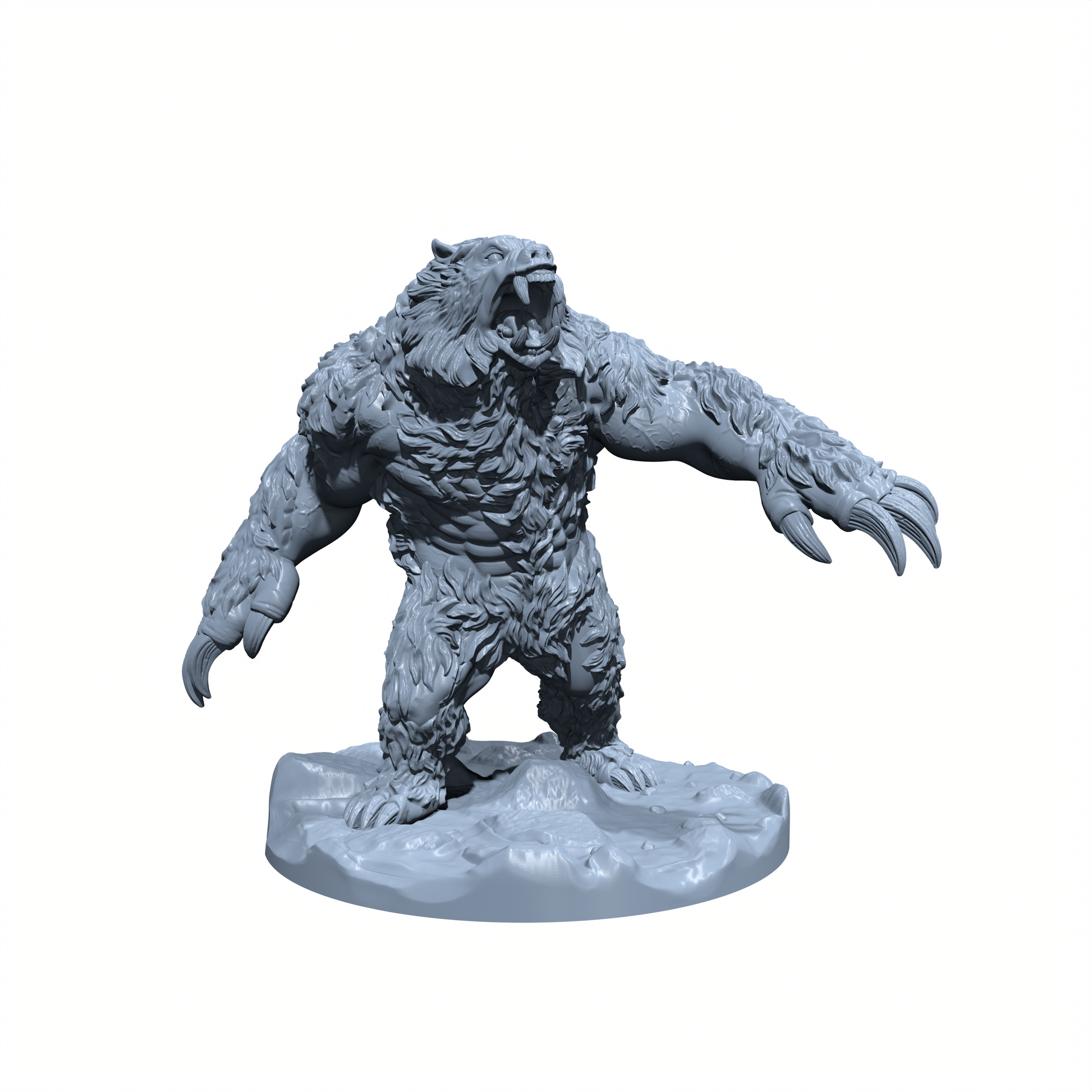 Moonscar, the Rage of the Wild | Were Bear | Dire Bear Miniature for Tabletop games like D&D and War Gaming