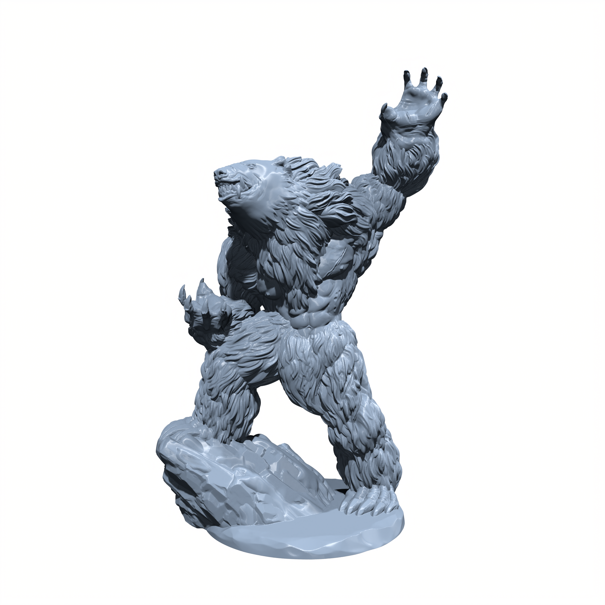 Icescar, the Frigid Fury | Were Polar Bear | Miniature for Tabletop games like D&D and War Gaming