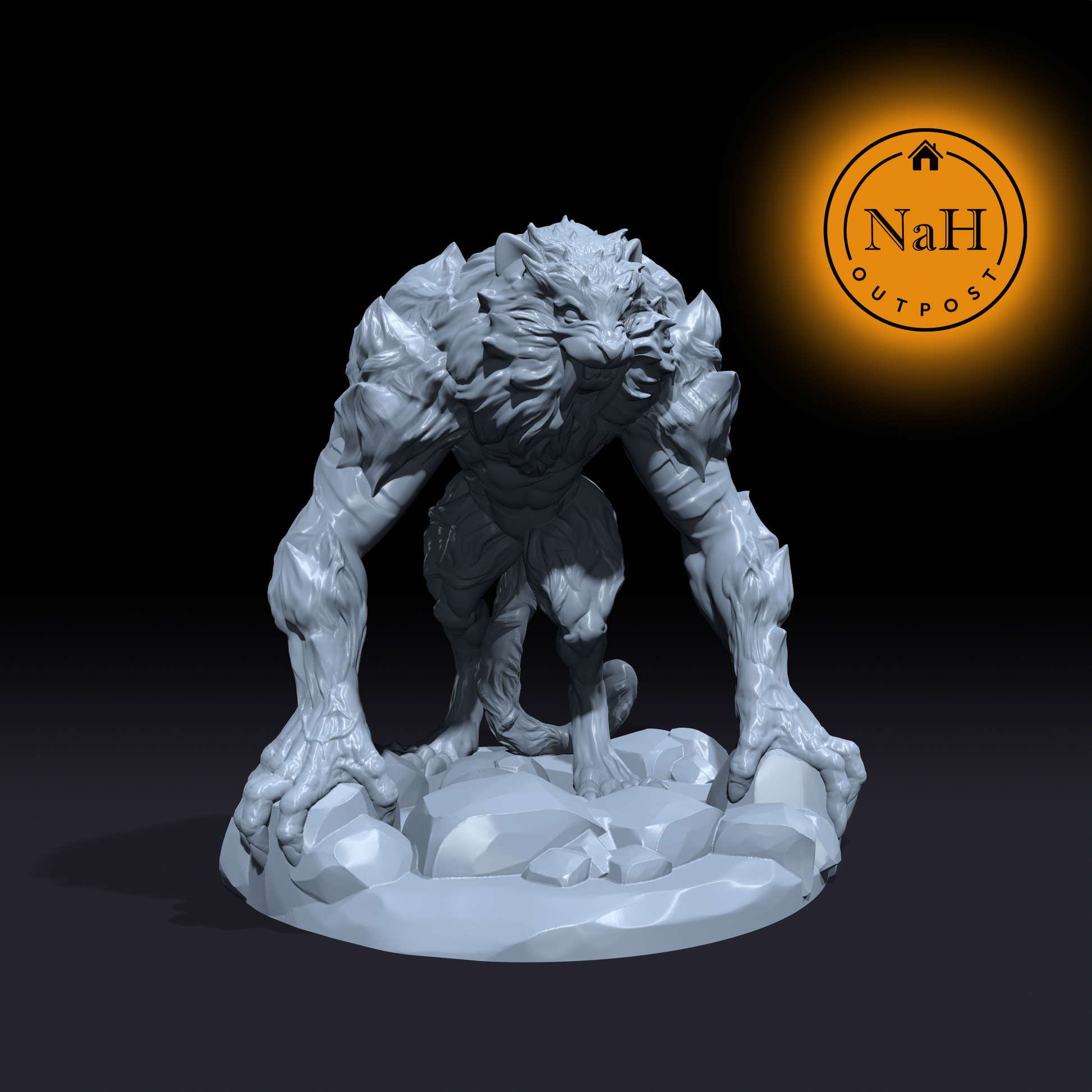 Bloodpelt, the Crimson Stalker | WereTiger Miniature for Tabletop games like D&D and War Gaming