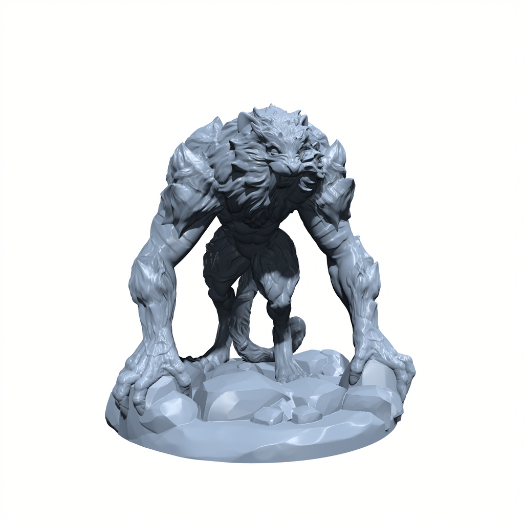 Bloodpelt, the Crimson Stalker | WereTiger Miniature for Tabletop games like D&D and War Gaming