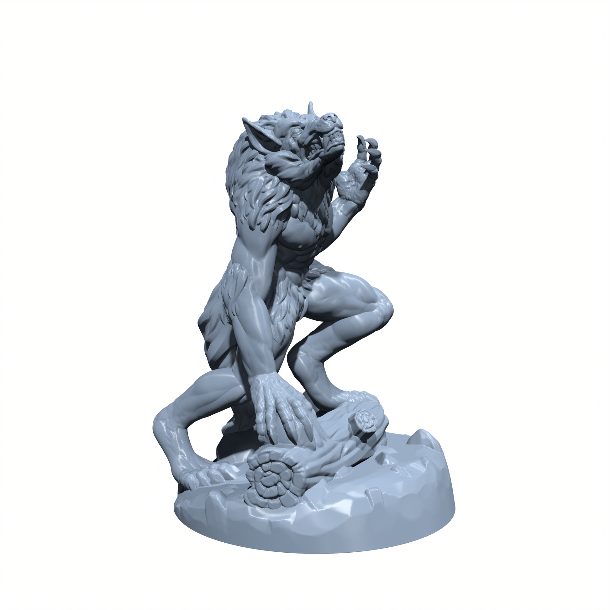 Silverfang, the Terror of the Full Moon | Werewolf Miniature for Tabletop games like D&D and War Gaming