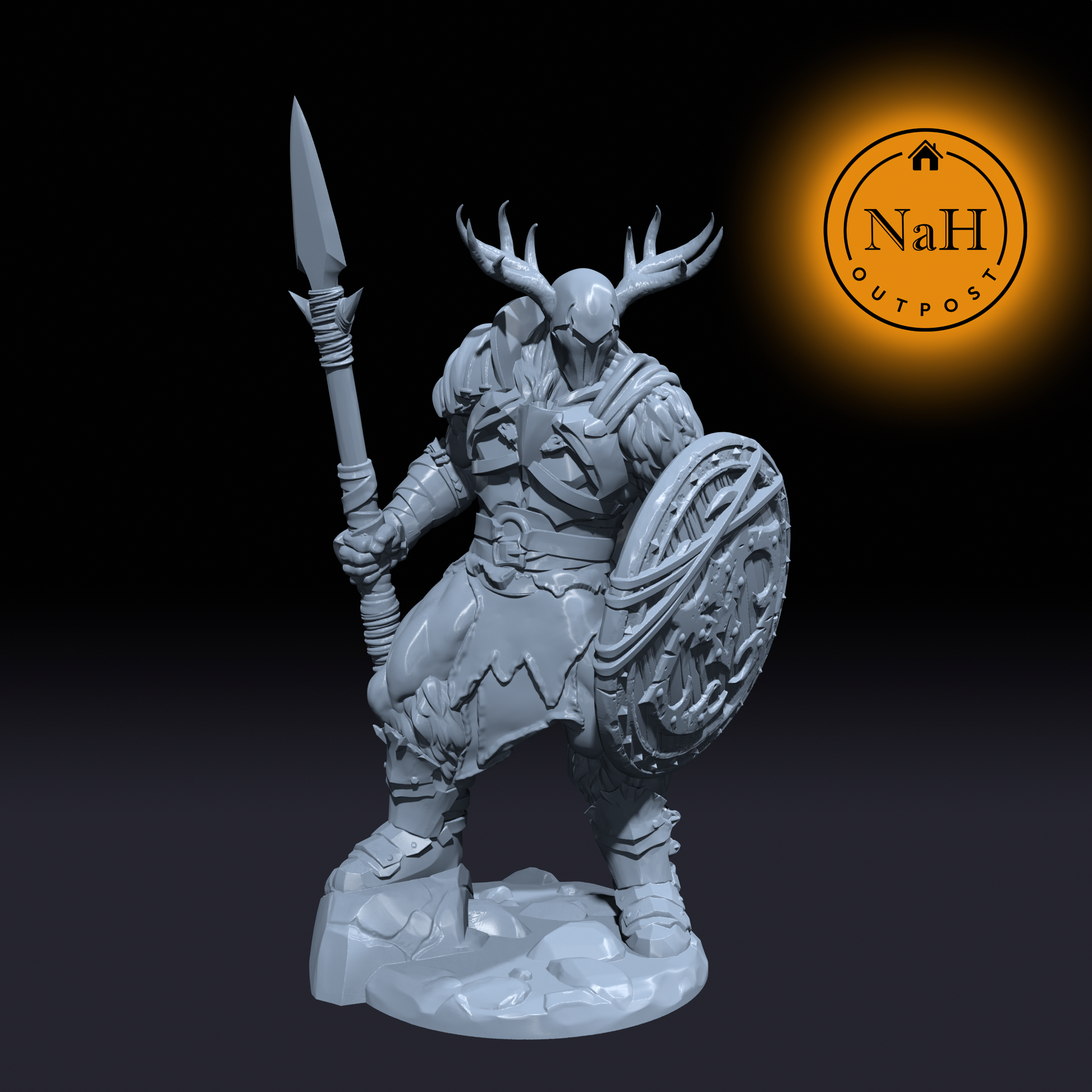 Bjorn Snowsteel, Defender of the Frozen Wastes | Winter Knight Miniature for Tabletop games like D&D and War Gaming