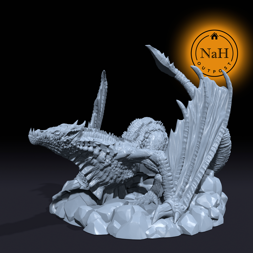 Stinglash, the Wind's Bane | Wyvern Miniature for Tabletop games like D&D and War Gaming
