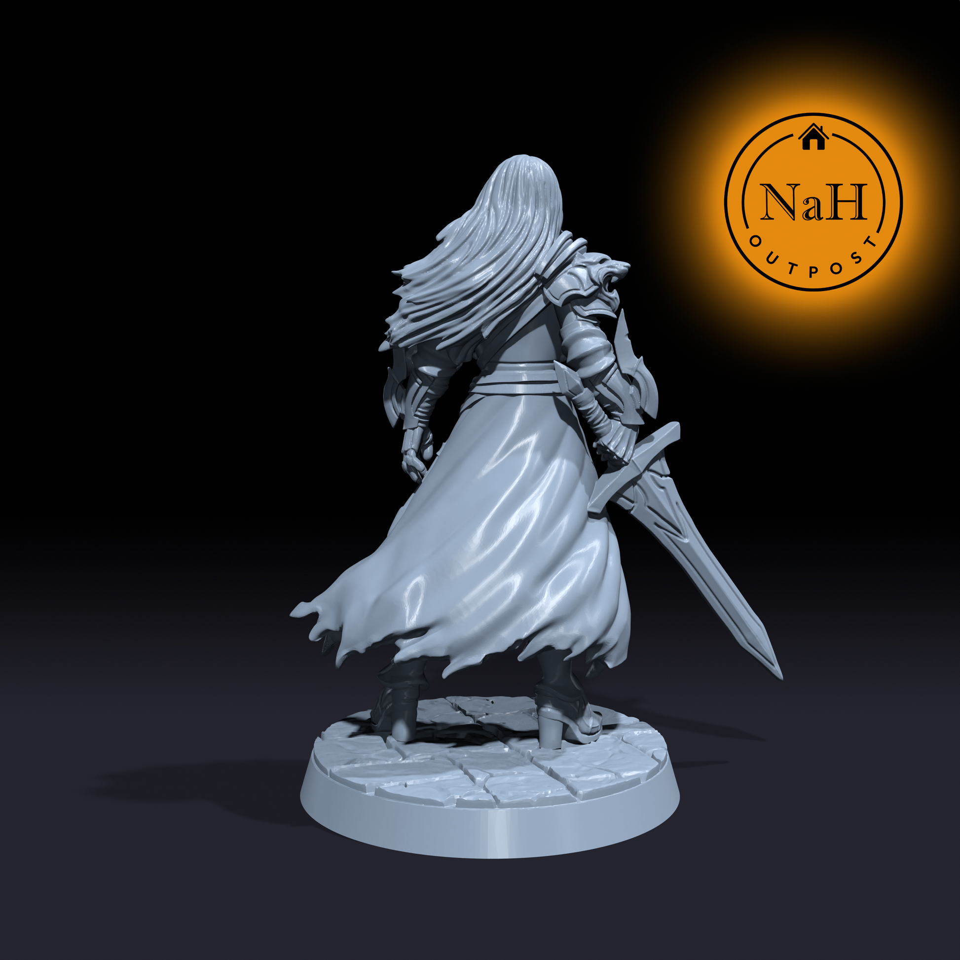 Lydia, The Lioness | Female Human Paladin | Cleric | Fighter miniature for Tabletop games like D&D and War Gaming| Dungeons and Dragons Mini