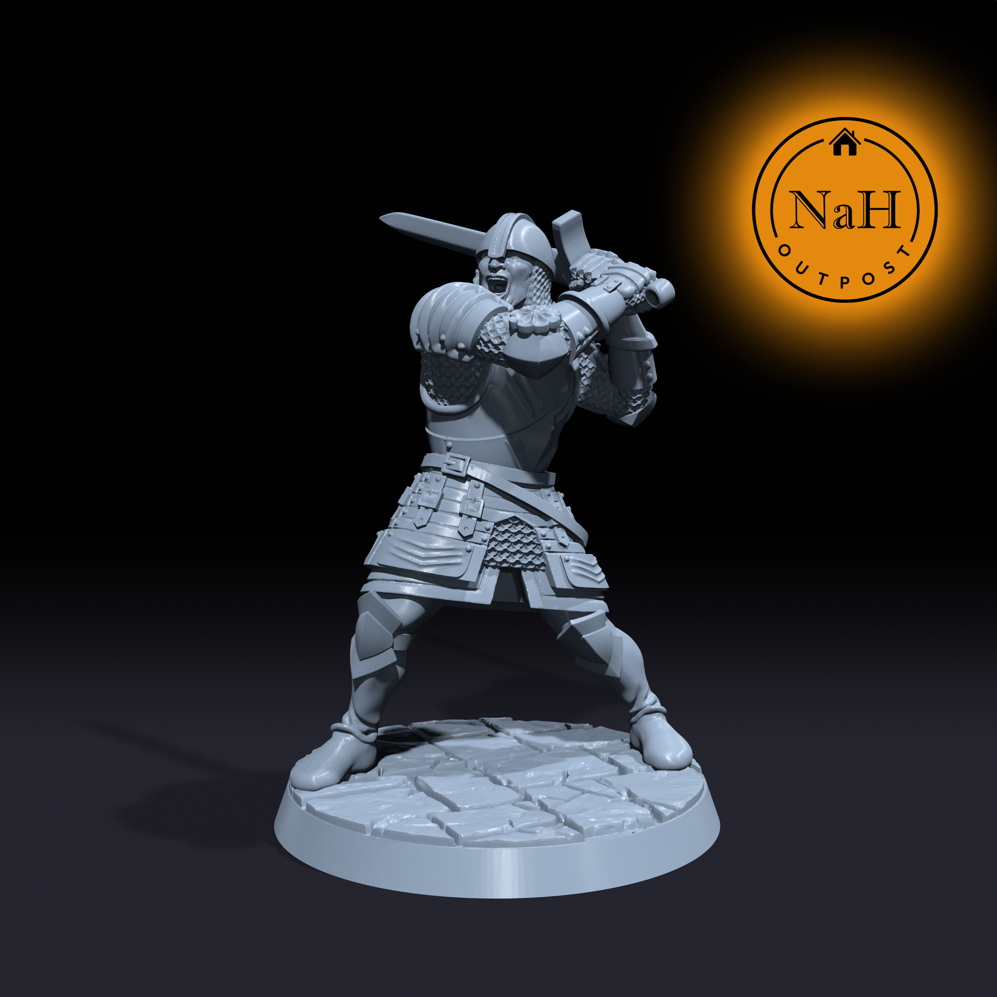 Rodrick, El Cid | Human Fighter | Cleric | Paladin | Guard miniature for Tabletop games like D&D and War Gaming| Dungeons and Dragons Mini