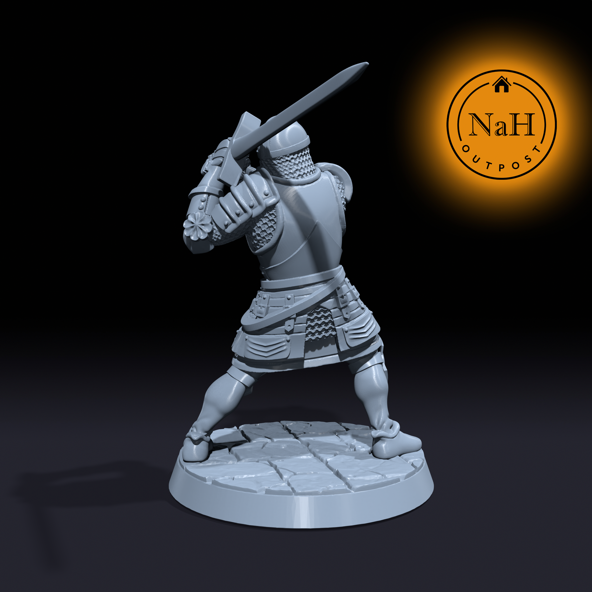 Rodrick, El Cid | Human Fighter | Cleric | Paladin | Guard miniature for Tabletop games like D&D and War Gaming| Dungeons and Dragons Mini
