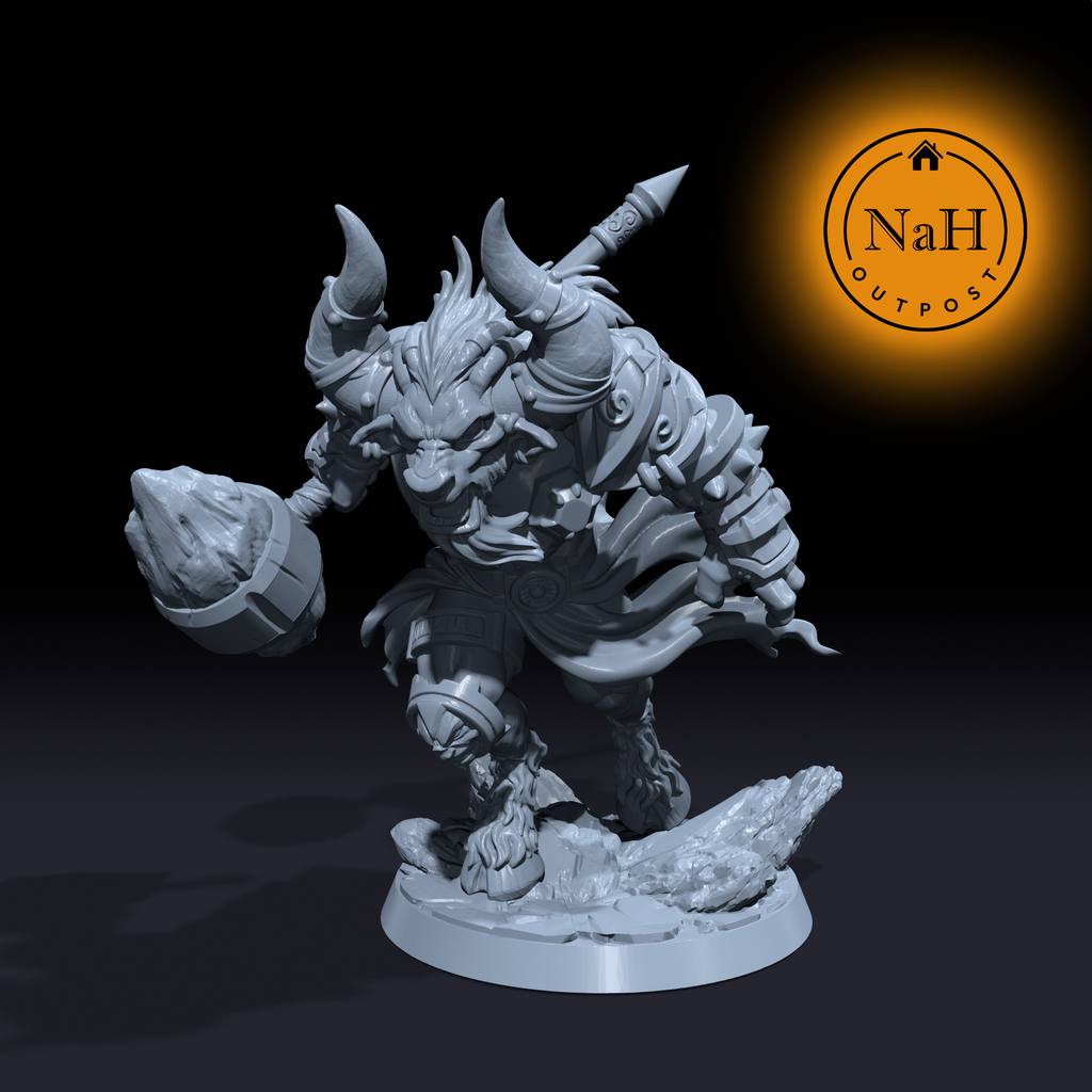 Bonesnapper, Terror of the Labyrinth | Taurinos | Minotaur or Tauren miniature for Tabletop games like D&D and War Gaming| Dungeons and Dragons Mini