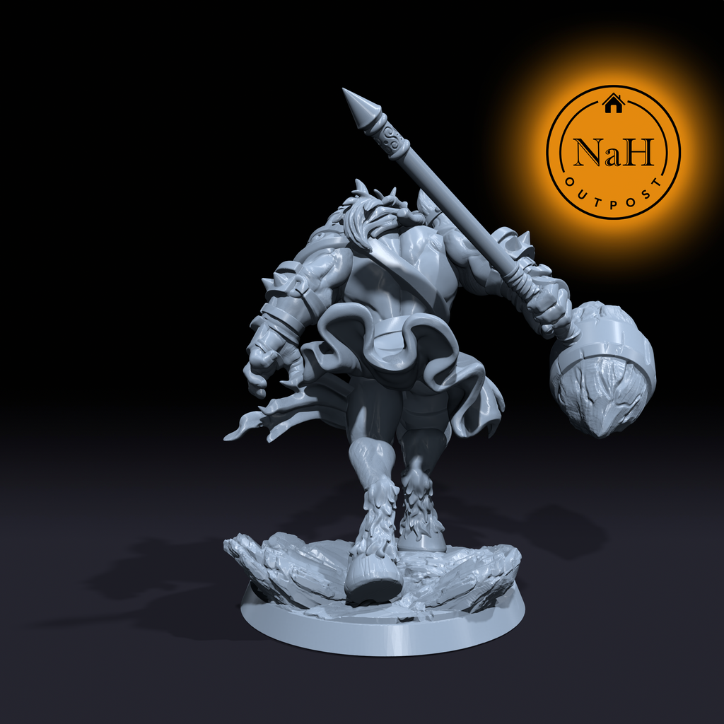 Bonesnapper, Terror of the Labyrinth | Taurinos | Minotaur or Tauren miniature for Tabletop games like D&D and War Gaming| Dungeons and Dragons Mini