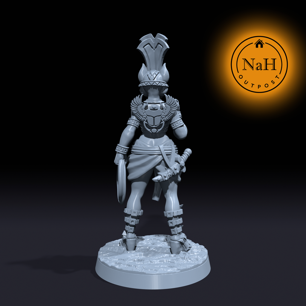 Sefetra Sunwhisker | Cathramun | Female Tabaxi Rogue miniature for Tabletop games like D&D and War Gaming| Dungeons and Dragons Mini