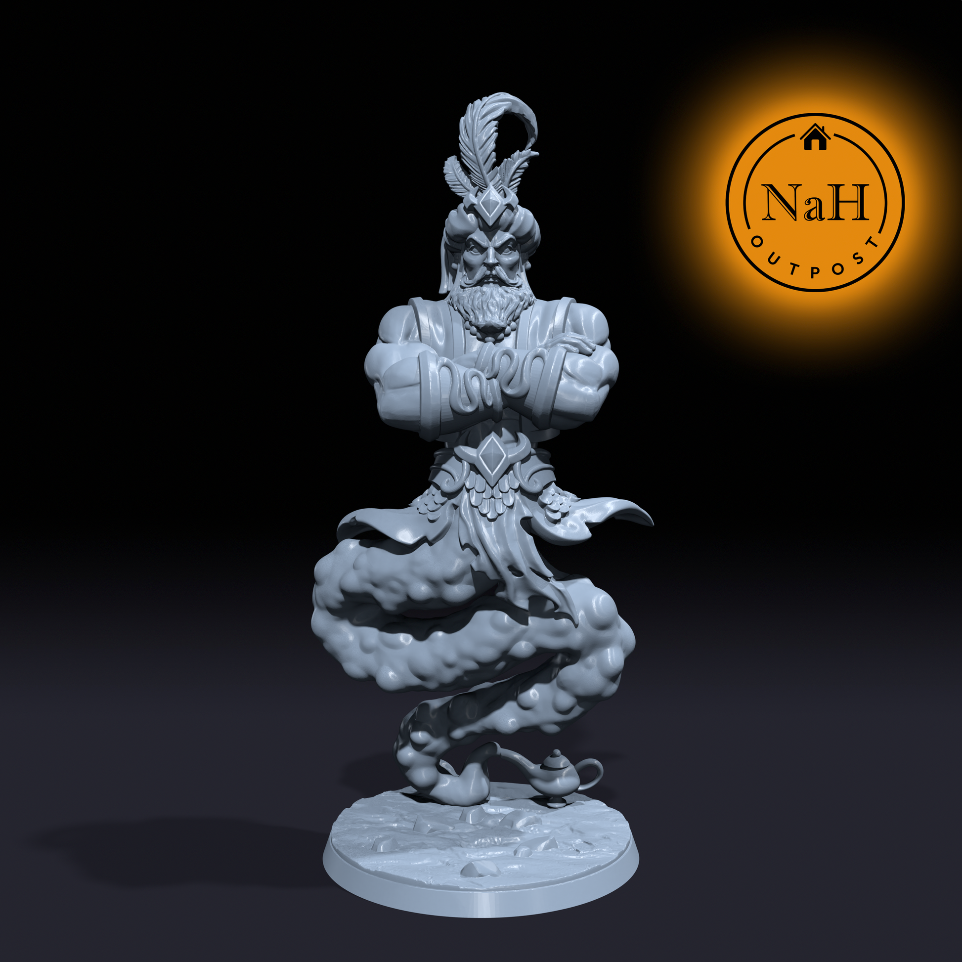 Zephyrus, the Wind's Command | Ephreton | Genie | Djinn miniature for Tabletop games like D&D and War Gaming| Dungeons and Dragons Mini