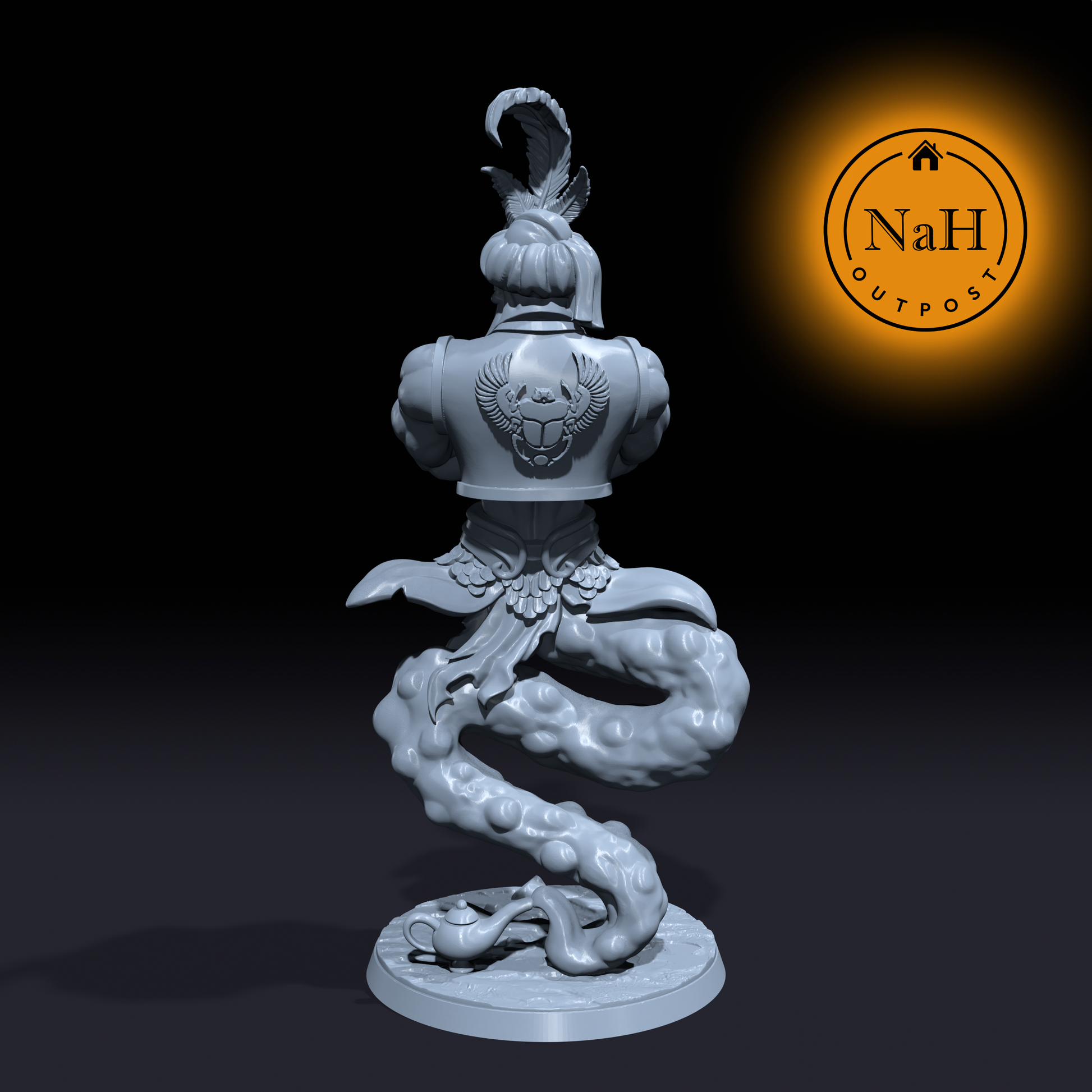 Zephyrus, the Wind's Command | Ephreton | Genie | Djinn miniature for Tabletop games like D&D and War Gaming| Dungeons and Dragons Mini