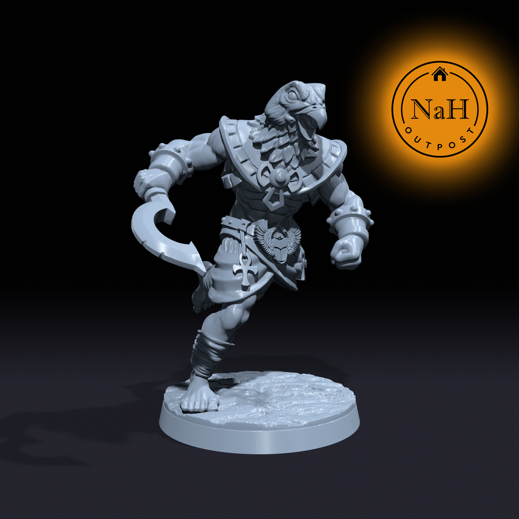 Talonstrike, the Skyward Defender | Horathi warriors | Aarakocra or Kenku miniature for Tabletop games like D&D and War Gaming| Dungeons and Dragons Mini