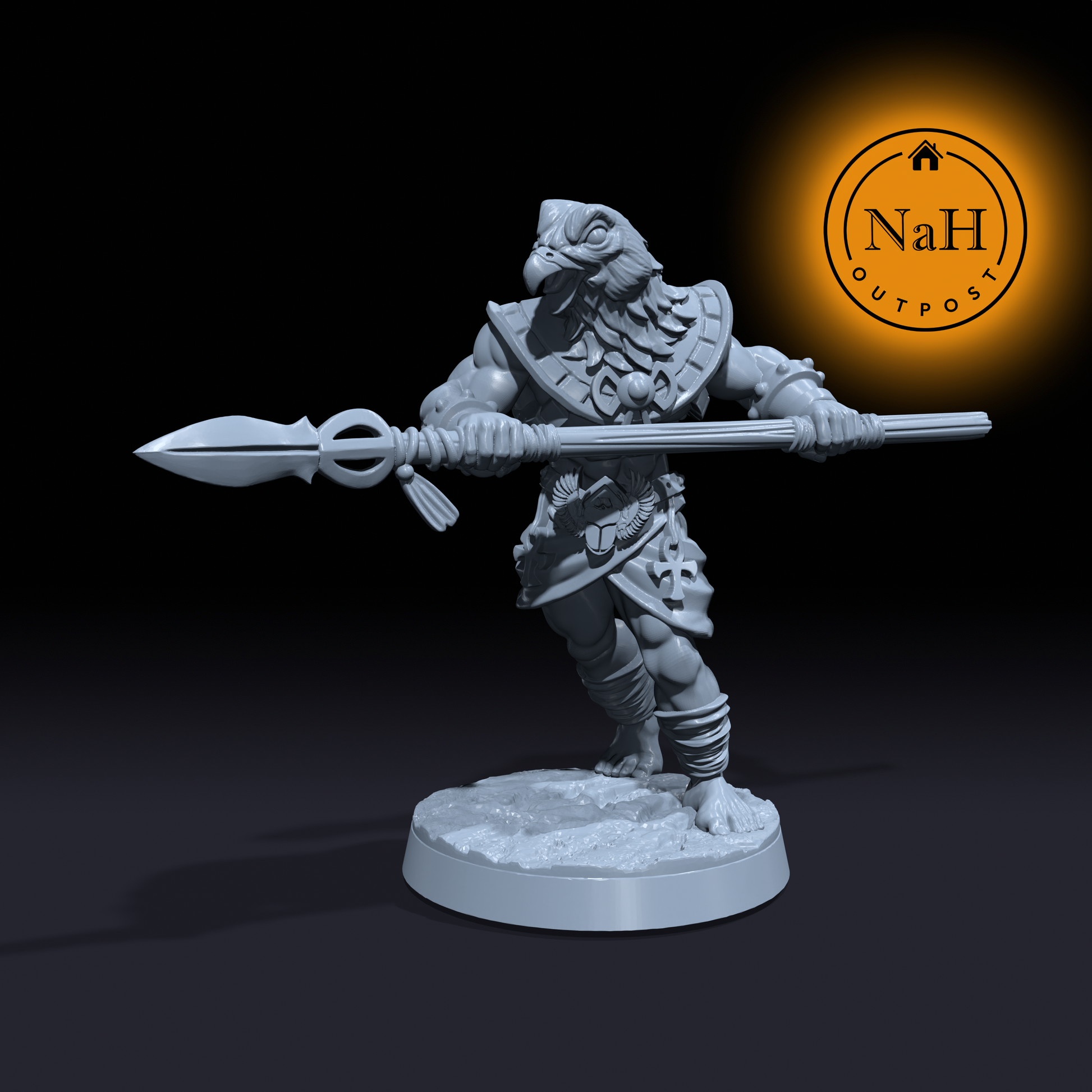 Talonstrike, the Skyward Defender | Horathi warriors | Aarakocra or Kenku miniature for Tabletop games like D&D and War Gaming| Dungeons and Dragons Mini