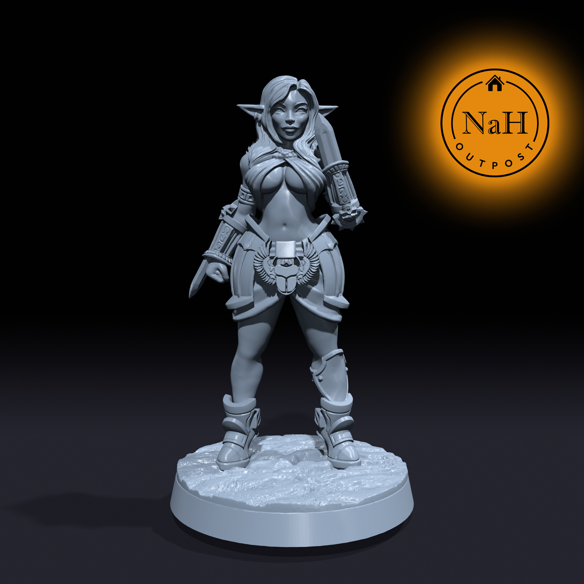 Eirina Nightbloom | Itaka | Female Elf Rogue miniature for Tabletop games like D&D and War Gaming| Dungeons and Dragons Mini