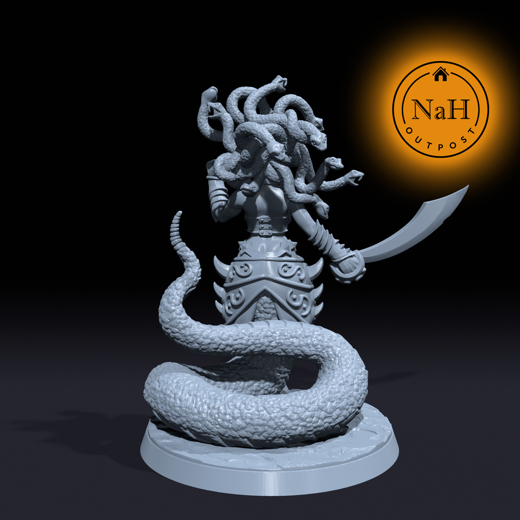 Gorgona, the Edge of Stone | Medusa | Gorgon miniature for Tabletop games like D&D and War Gaming| Dungeons and Dragons Mini | RN estudio