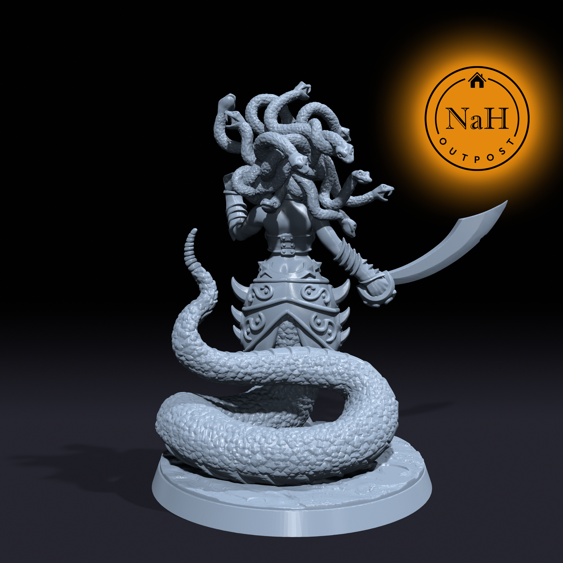 Gorgona, the Edge of Stone | Medusa | Gorgon miniature for Tabletop games like D&D and War Gaming| Dungeons and Dragons Mini | RN estudio