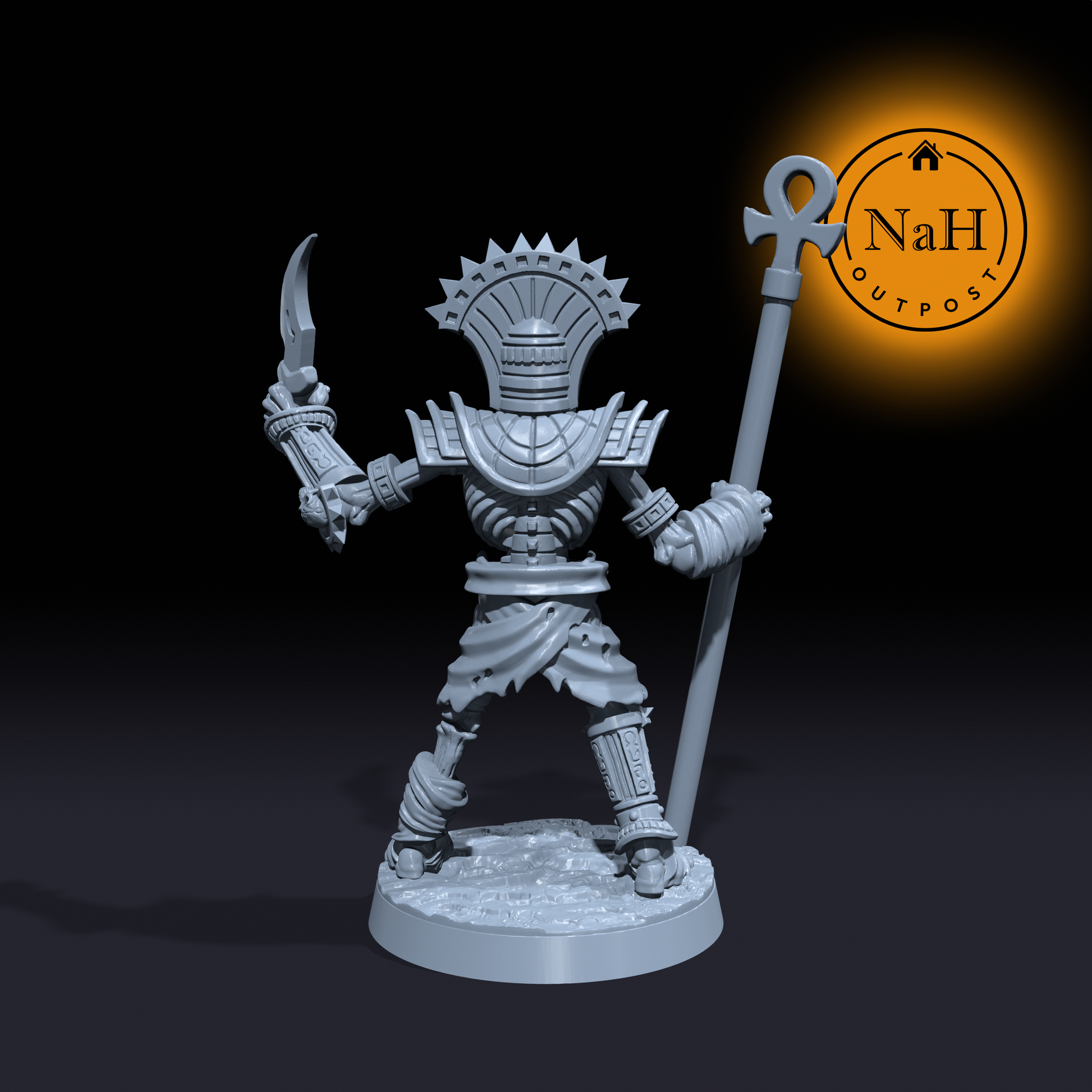 Osirant, the Eternal Mage | Mummy Guardians | Protector miniature for Tabletop games like D&D and War Gaming| Dungeons and Dragons Mini | RN estudio