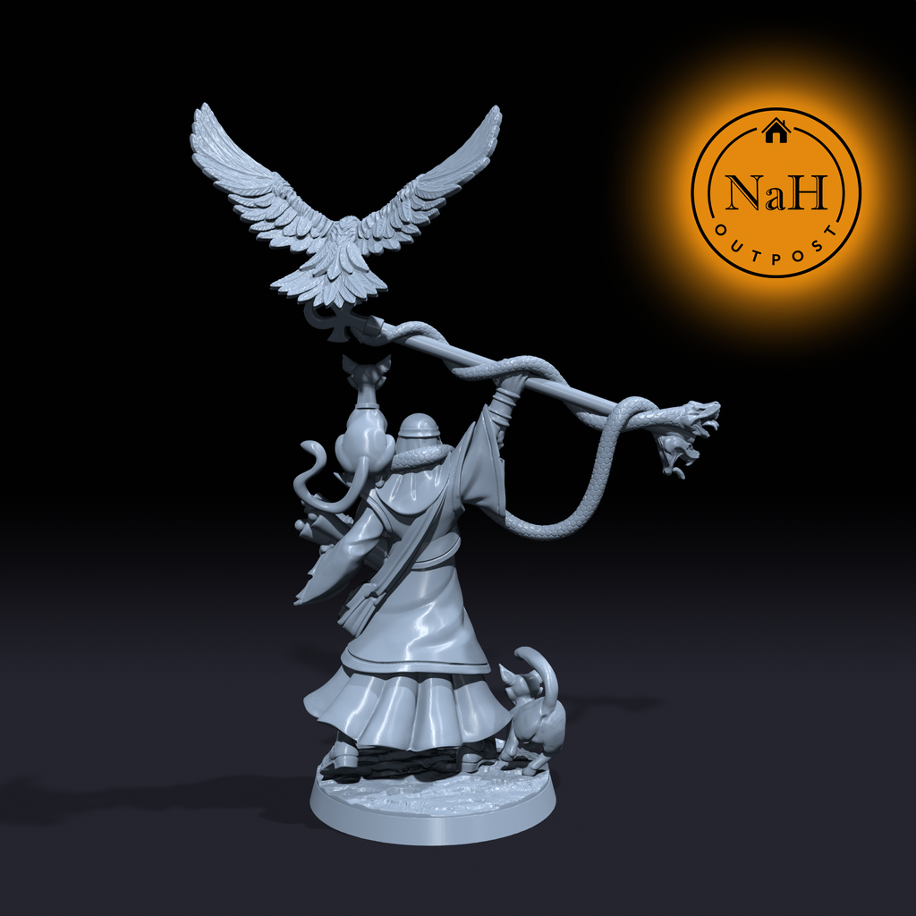 Sethos, the Shadow Oracle | Elder Wizard | Warlock | Sorcerer miniature for Tabletop games like D&D and War Gaming| Dungeons and Dragons Mini | RN estudio