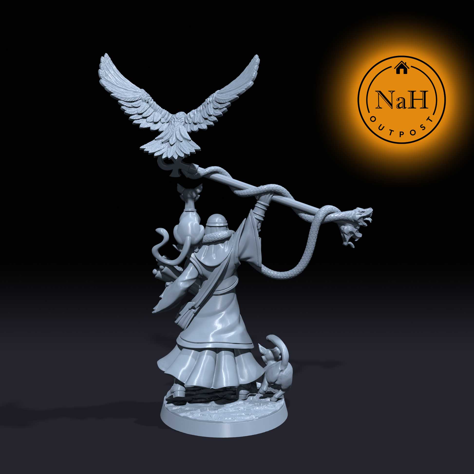 Sethos, the Shadow Oracle | Elder Wizard | Warlock | Sorcerer miniature for Tabletop games like D&D and War Gaming| Dungeons and Dragons Mini | RN estudio