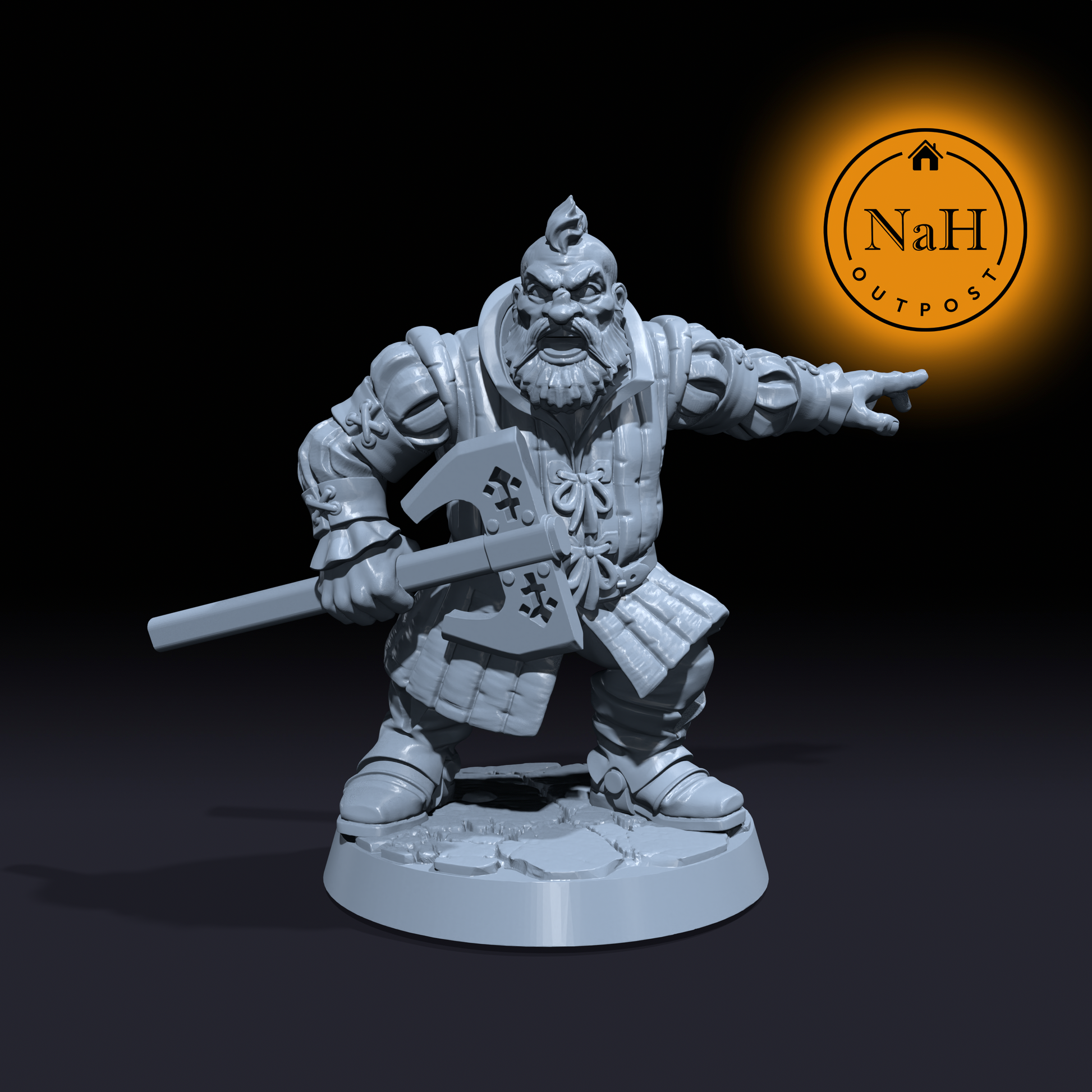 Gorim Hammerthorn | Bori van Gilden | Dwarf Barbarian miniature for Tabletop games like D&D and War Gaming| Dungeons and Dragons Mini