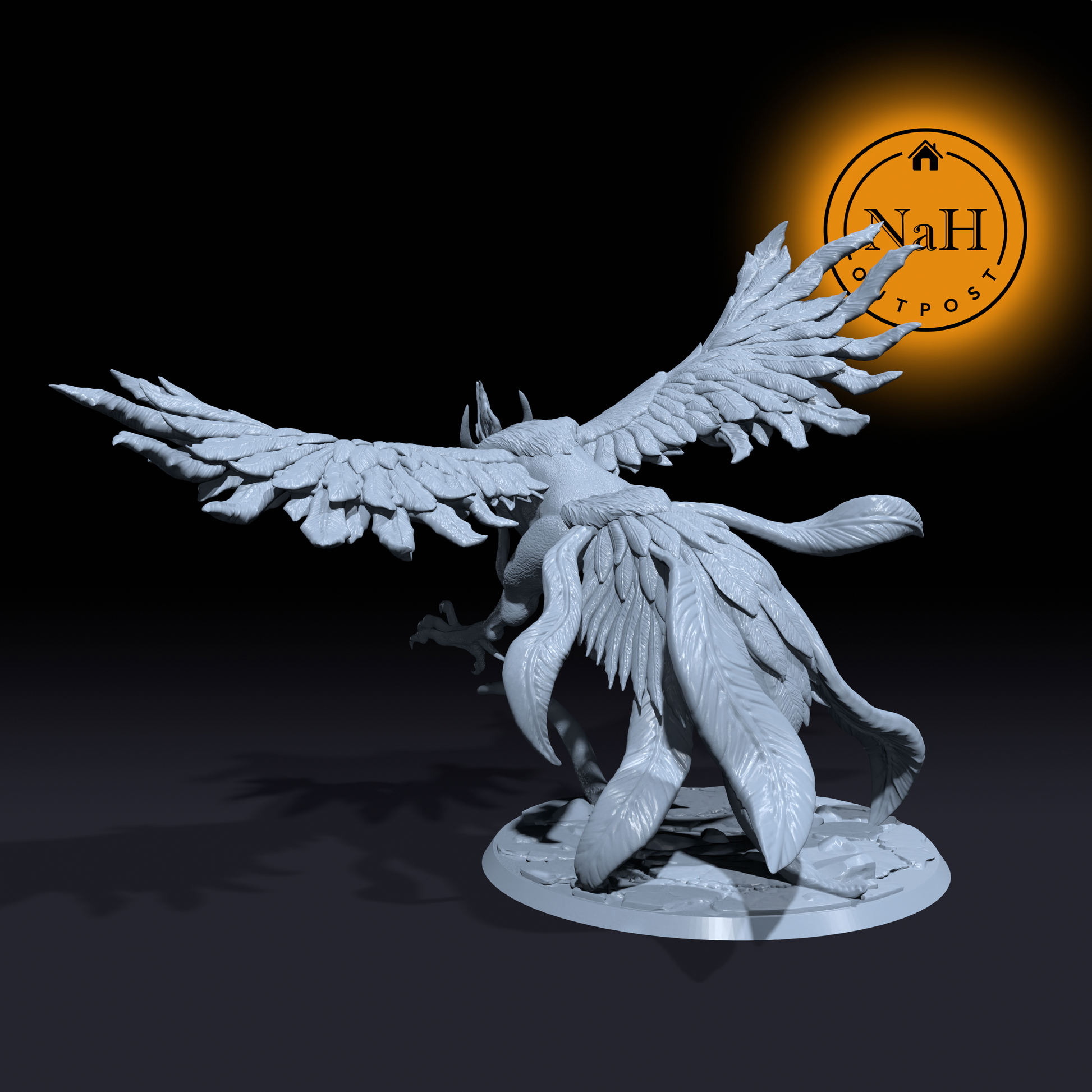 Serpeye, the Gazer of Stone | Cockatrice | Phoenix | Rarasha miniature for Tabletop games like D&D and War Gaming| Dungeons and Dragons Mini | RN estudio