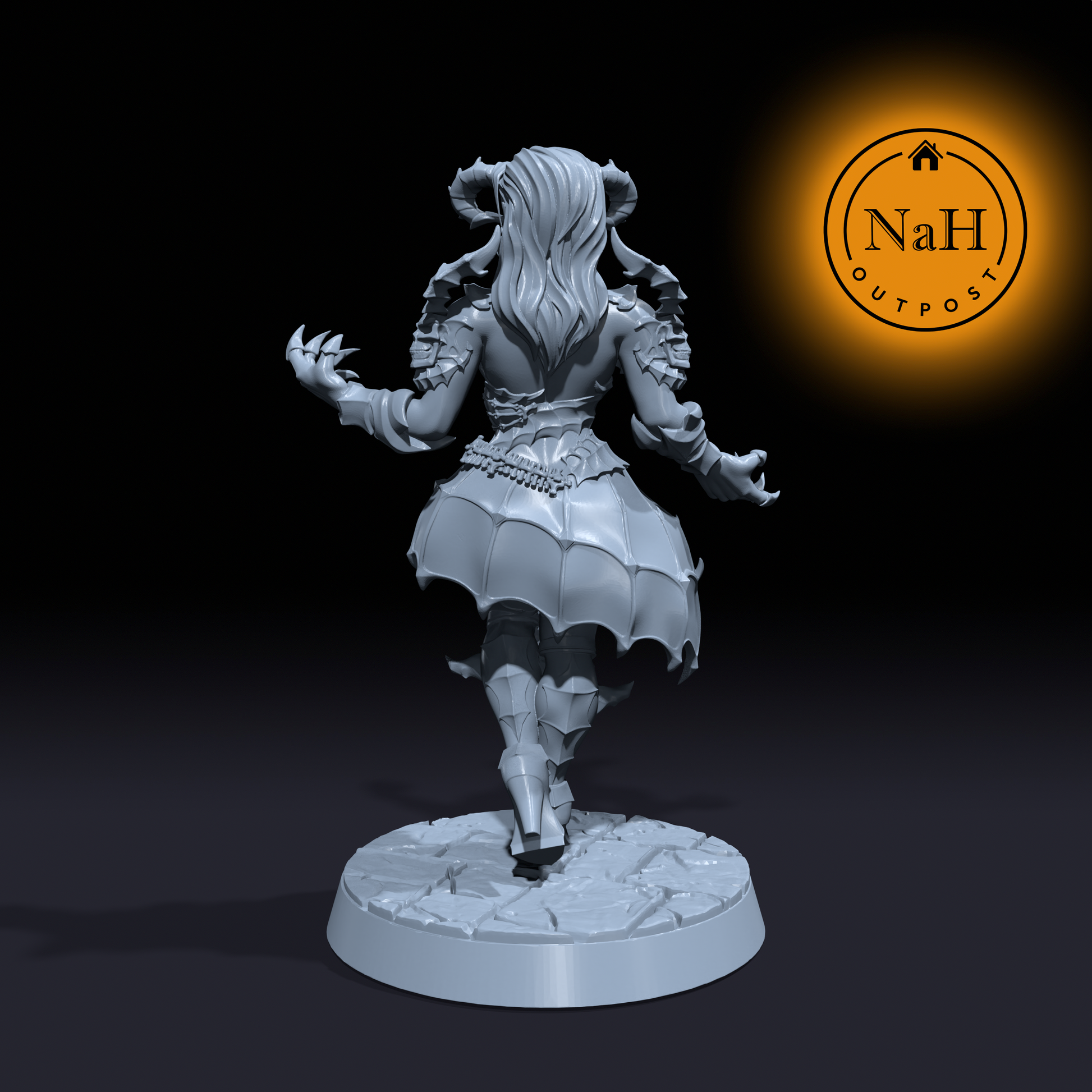 Lilith Nightwhisper | Levedith | Tiefling Miniature for Tabletop games like D&D and War Gaming | Dungeons and Dragons Mini