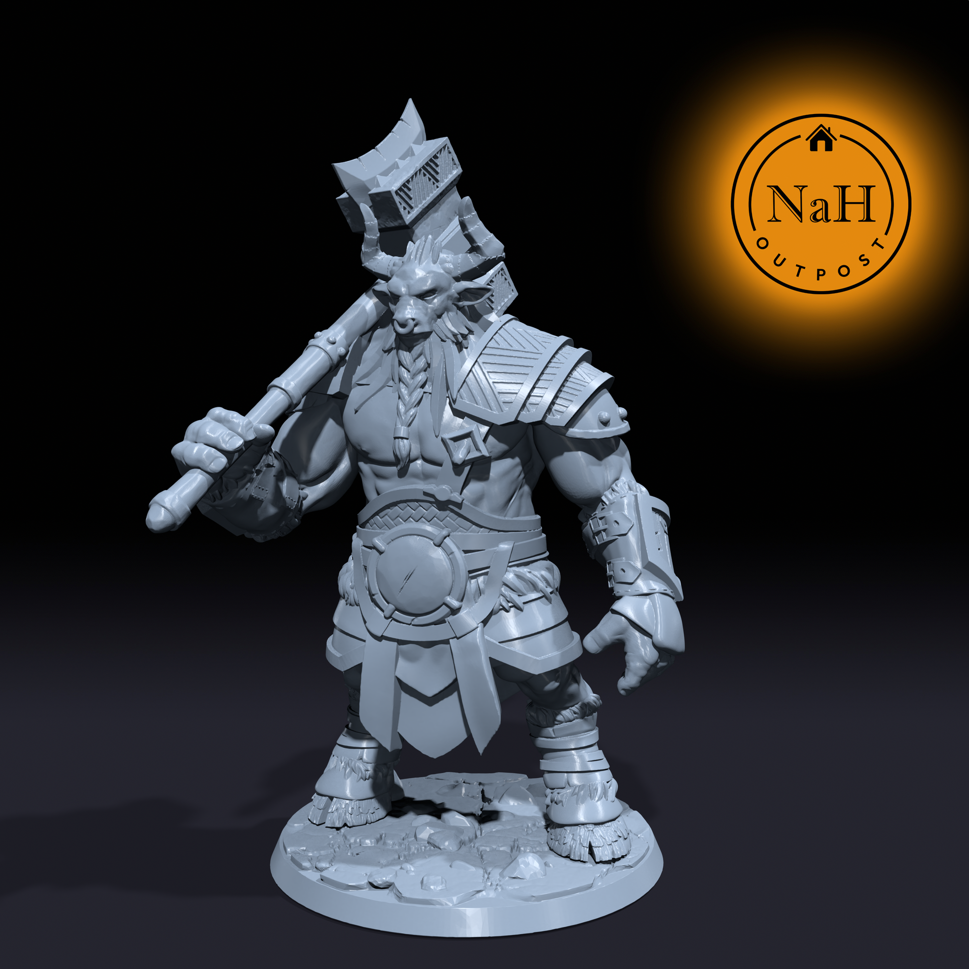 Ironhide, Unbreakable Brute | Nautrir | Minotaur miniature for Tabletop games like D&D and War Gaming| Dungeons and Dragons Mini | RN estudio