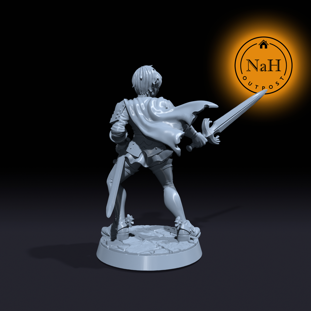 Kora Shieldbreaker | Cleto | Female Paladin miniature for Tabletop games like D&D and War Gaming| Dungeons and Dragons Mini | RN estudio