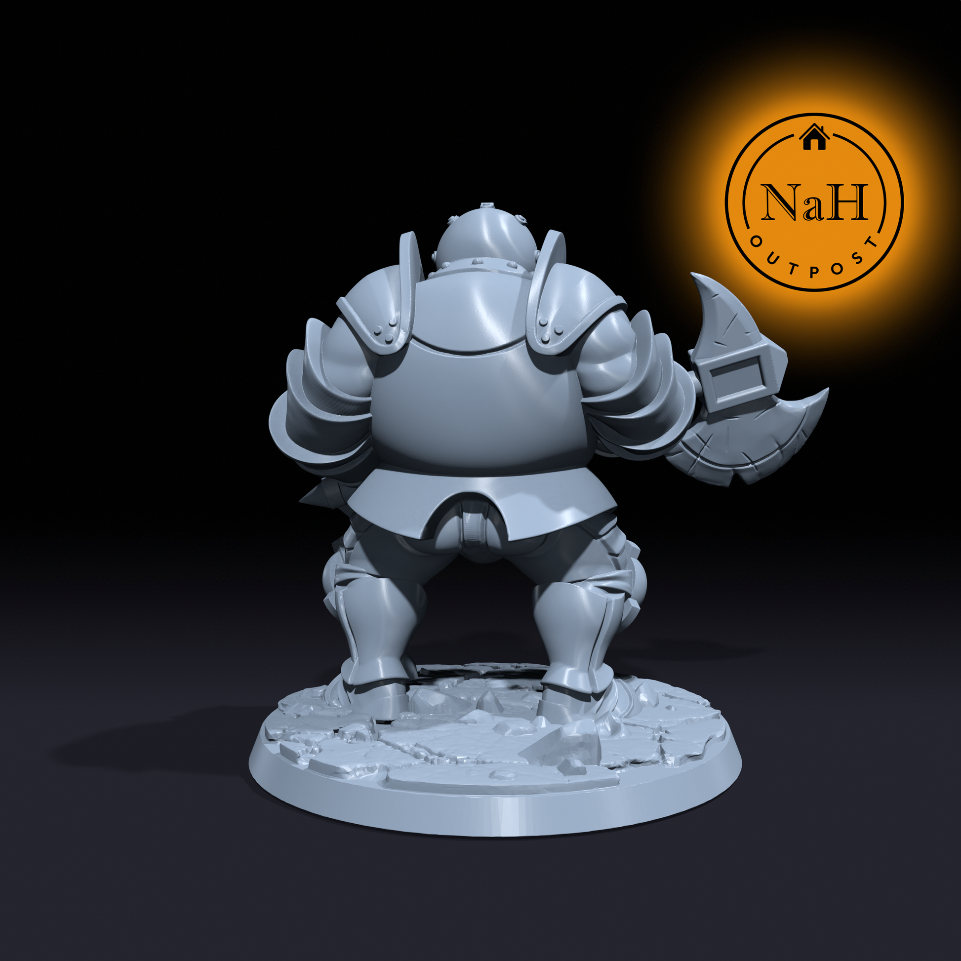 Dhruun | Bazuso | The Grey Knight | Mercenary miniature for Tabletop games like D&D and War Gaming| Dungeons and Dragons Mini | RN estudio