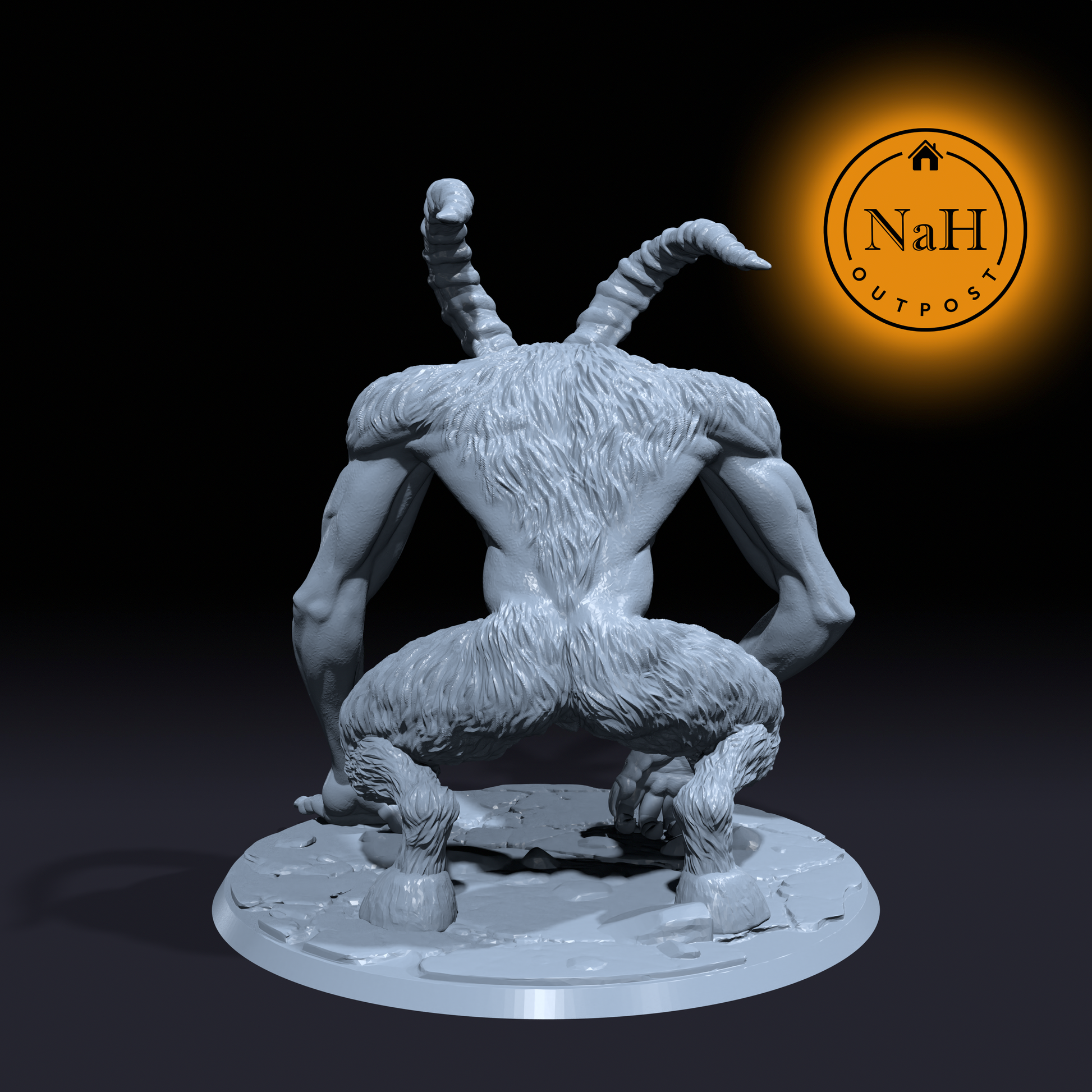 Bulezau, Ravager of the Abyss | Metaphon | Dire Ram Demon miniature for Tabletop games like D&D and War Gaming| Dungeons and Dragons Mini | RN estudio
