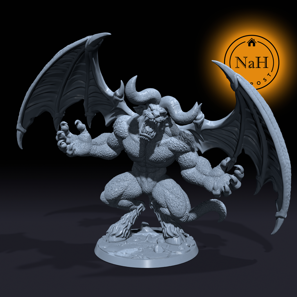 Notusoth, the Inferno's Fury | Chimera Demon | Nosferatu Fiend miniature for Tabletop games like D&D and War Gaming| Dungeons and Dragons Mini | RN estudio