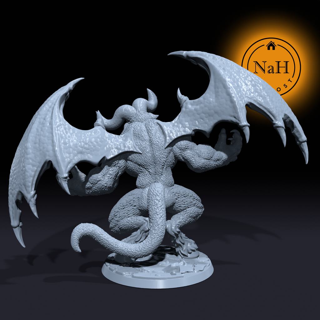 Notusoth, the Inferno's Fury | Chimera Demon | Nosferatu Fiend miniature for Tabletop games like D&D and War Gaming| Dungeons and Dragons Mini | RN estudio