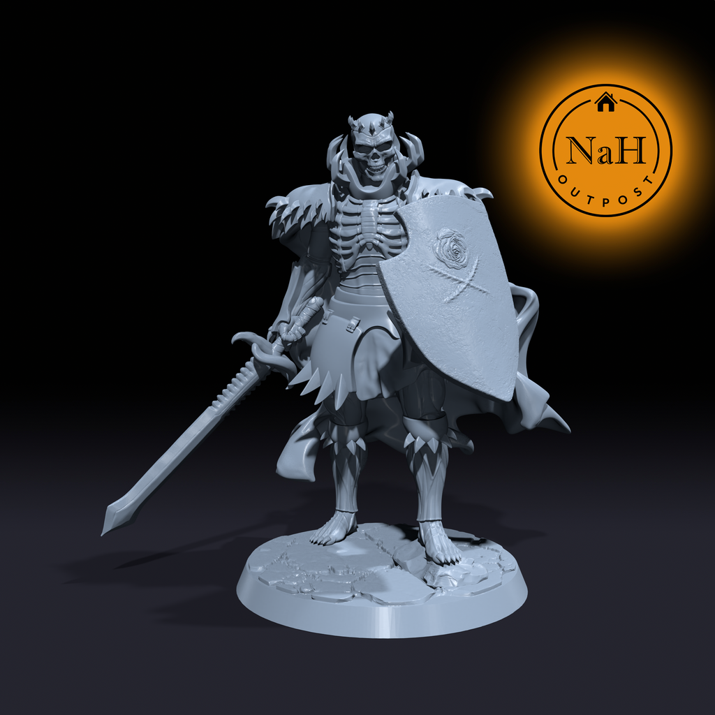 Skrull, Blade of the Grave | Skull Knight | Undead Wight miniature for Tabletop games like D&D and War Gaming| Dungeons and Dragons Mini | RN estudio