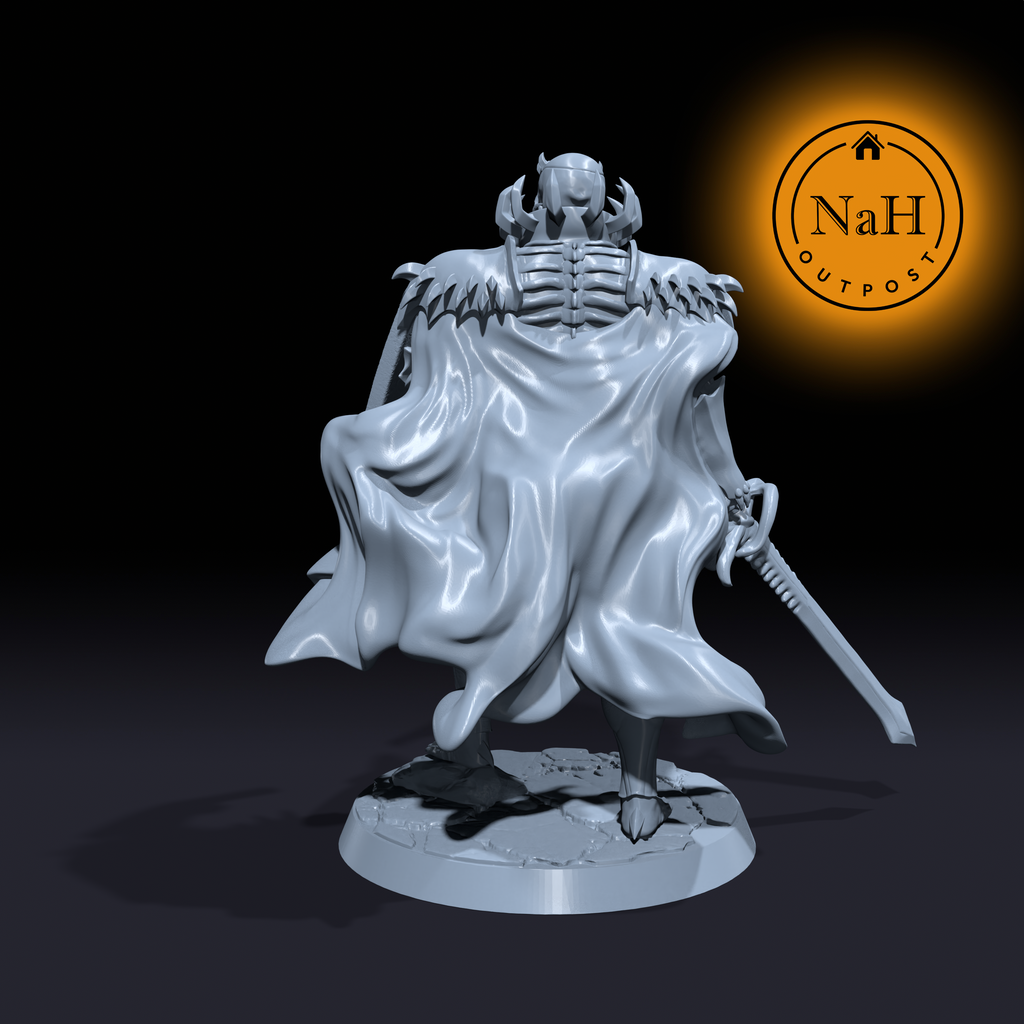 Skrull, Blade of the Grave | Skull Knight | Undead Wight miniature for Tabletop games like D&D and War Gaming| Dungeons and Dragons Mini | RN estudio