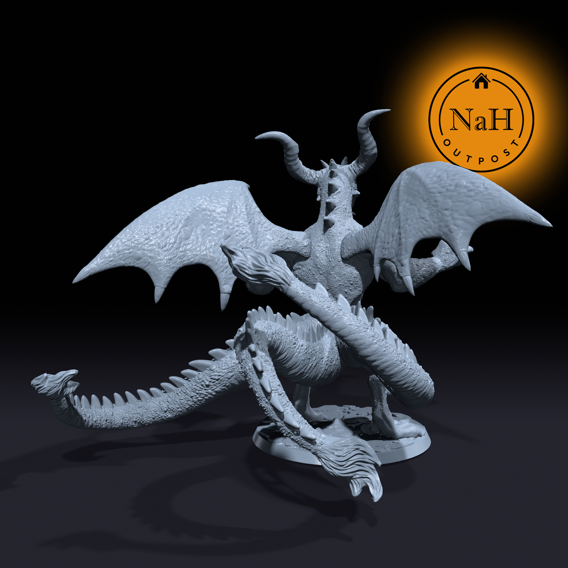 Shadowscale, the Corruptor | Baharan| Dragon Miniature for Tabletop games like D&D and War Gaming| Dungeons and Dragons Mini | RN estudio