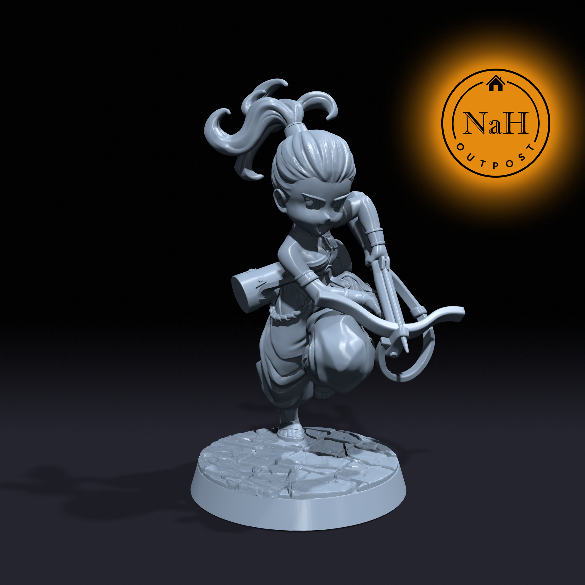 Bhesma | Ranger Anime |  Fighter | Hunter miniature for Tabletop games like D&D and War Gaming| Dungeons and Dragons Mini | RN estudio