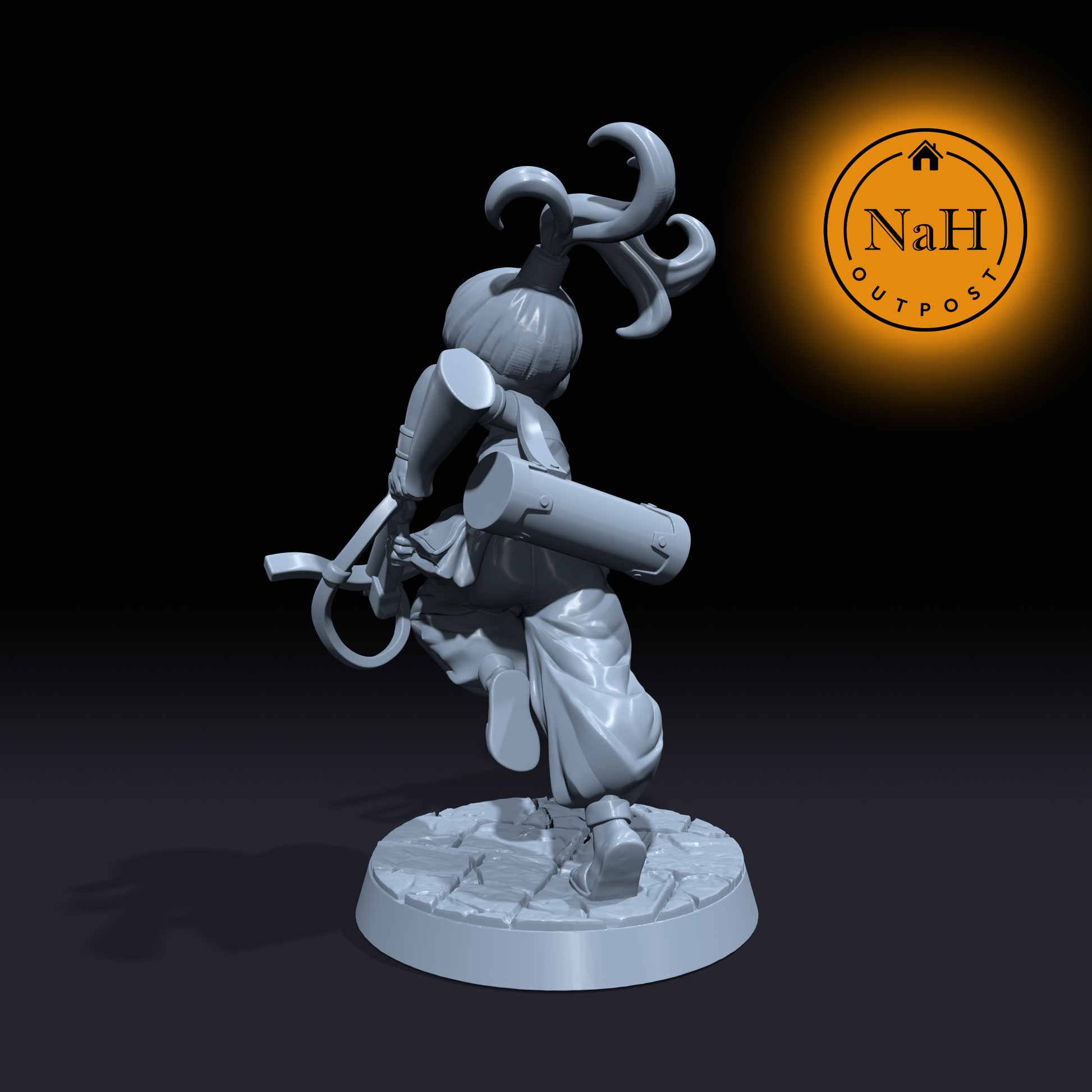 Bhesma | Ranger Anime |  Fighter | Hunter miniature for Tabletop games like D&D and War Gaming| Dungeons and Dragons Mini | RN estudio